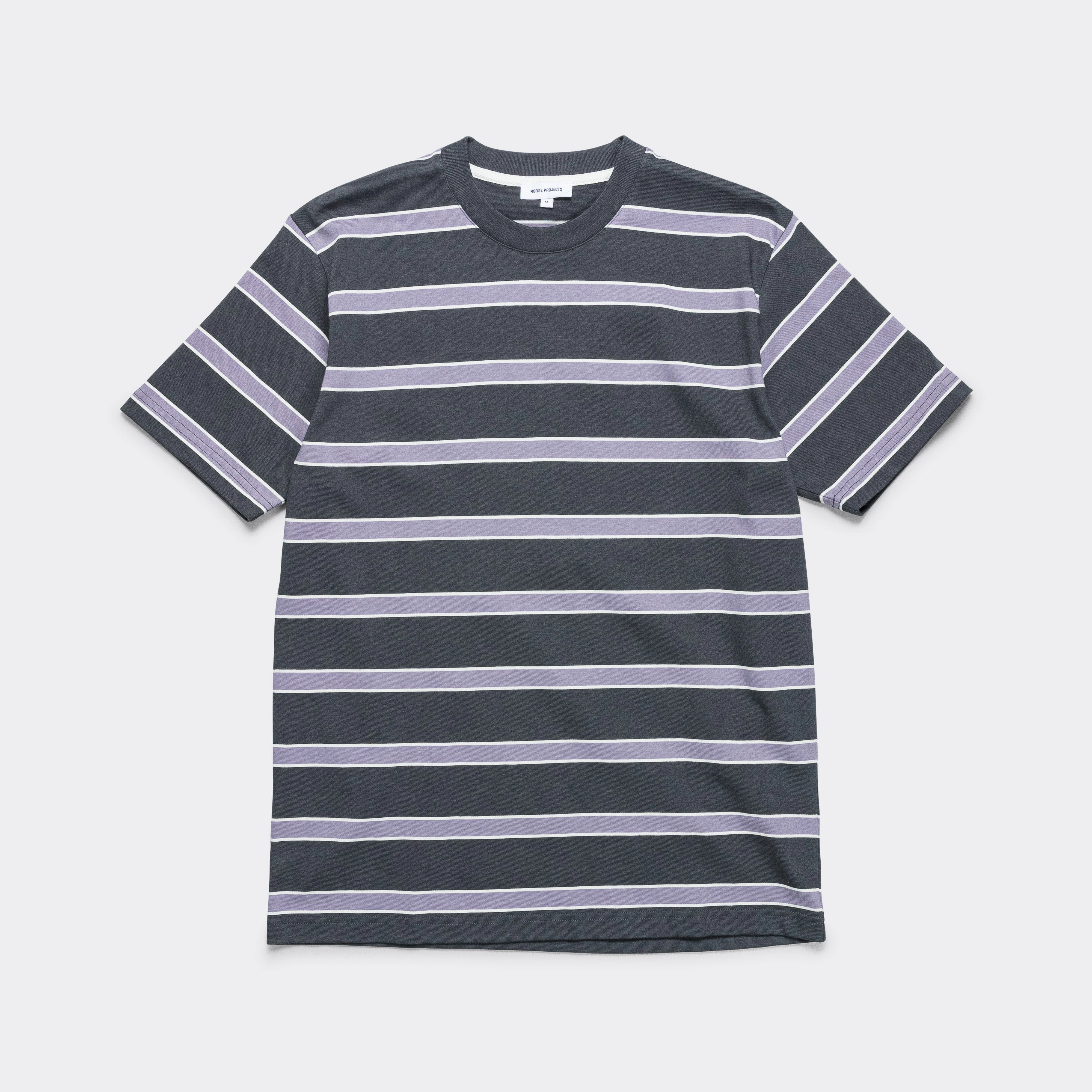 Johannes Multicolour Stripe T-Shirt - Battleship Grey Trendy Vibes Wear