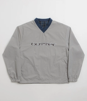 rainy Gel Butter Goods Reversible Dugout Pullover Jacket - Grey / Navy