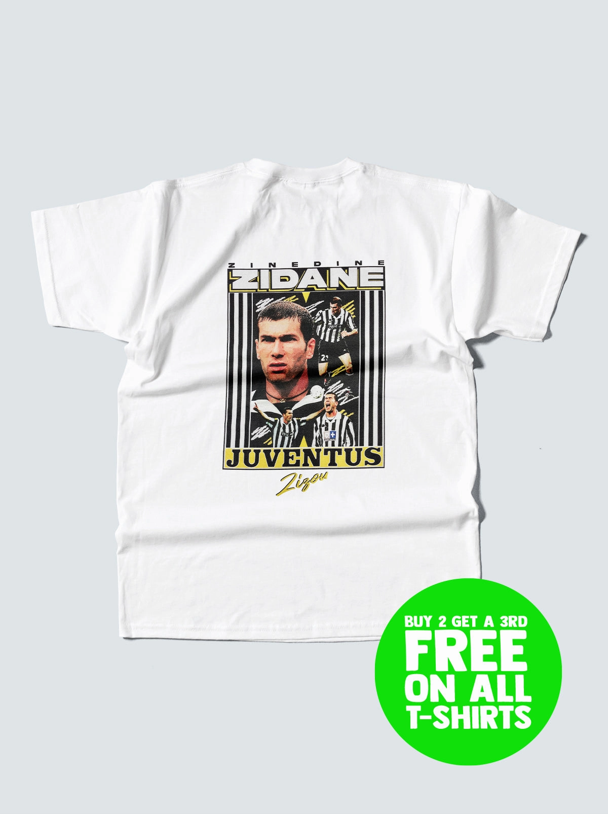 JUVENTUS ZIZOU BOOTLEG TEE Heathered Fabric Cool and Comfortable