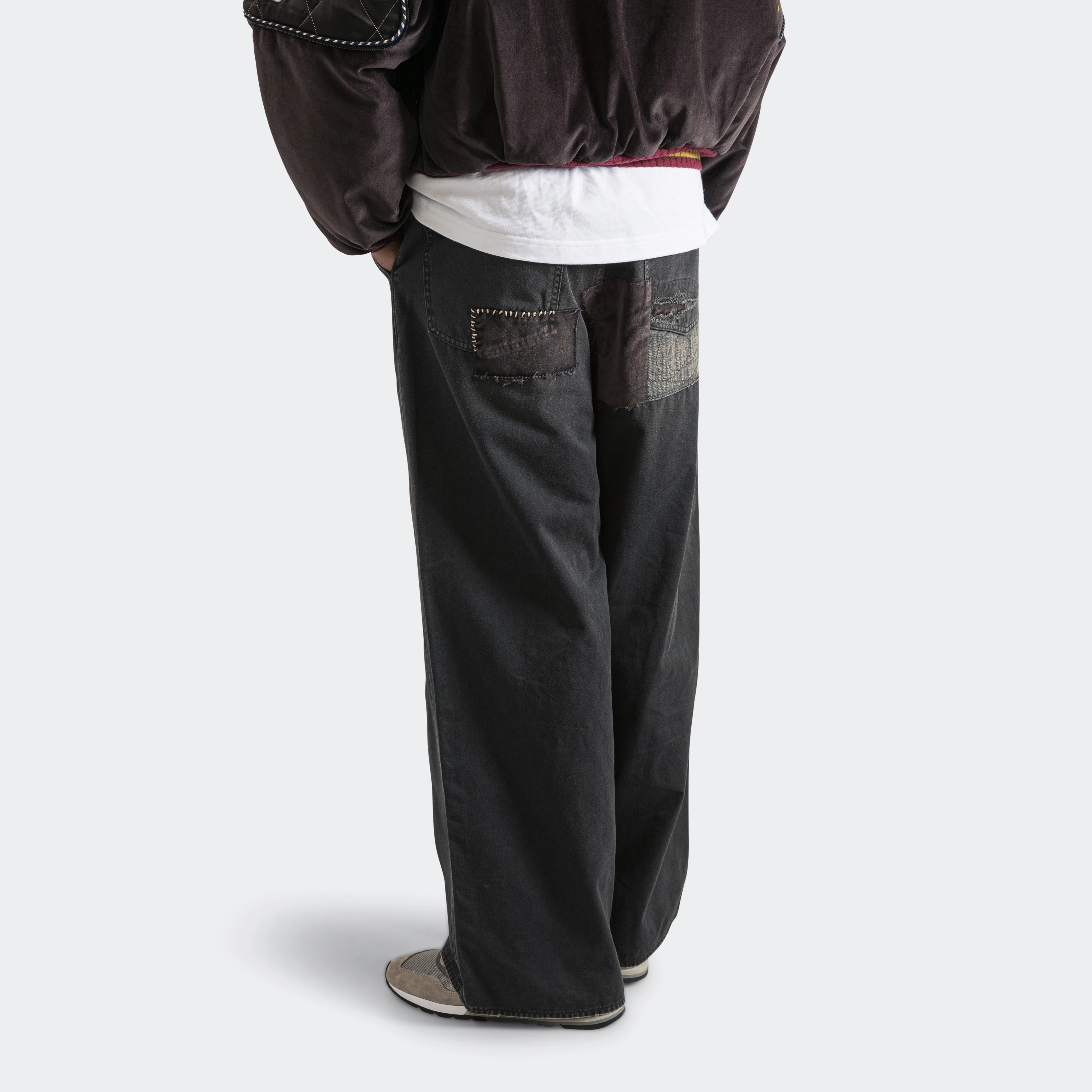 KATSURAGI PORT Baggy Pants(Champetre Remake) - Black FlexibleKnees Feminine Fit