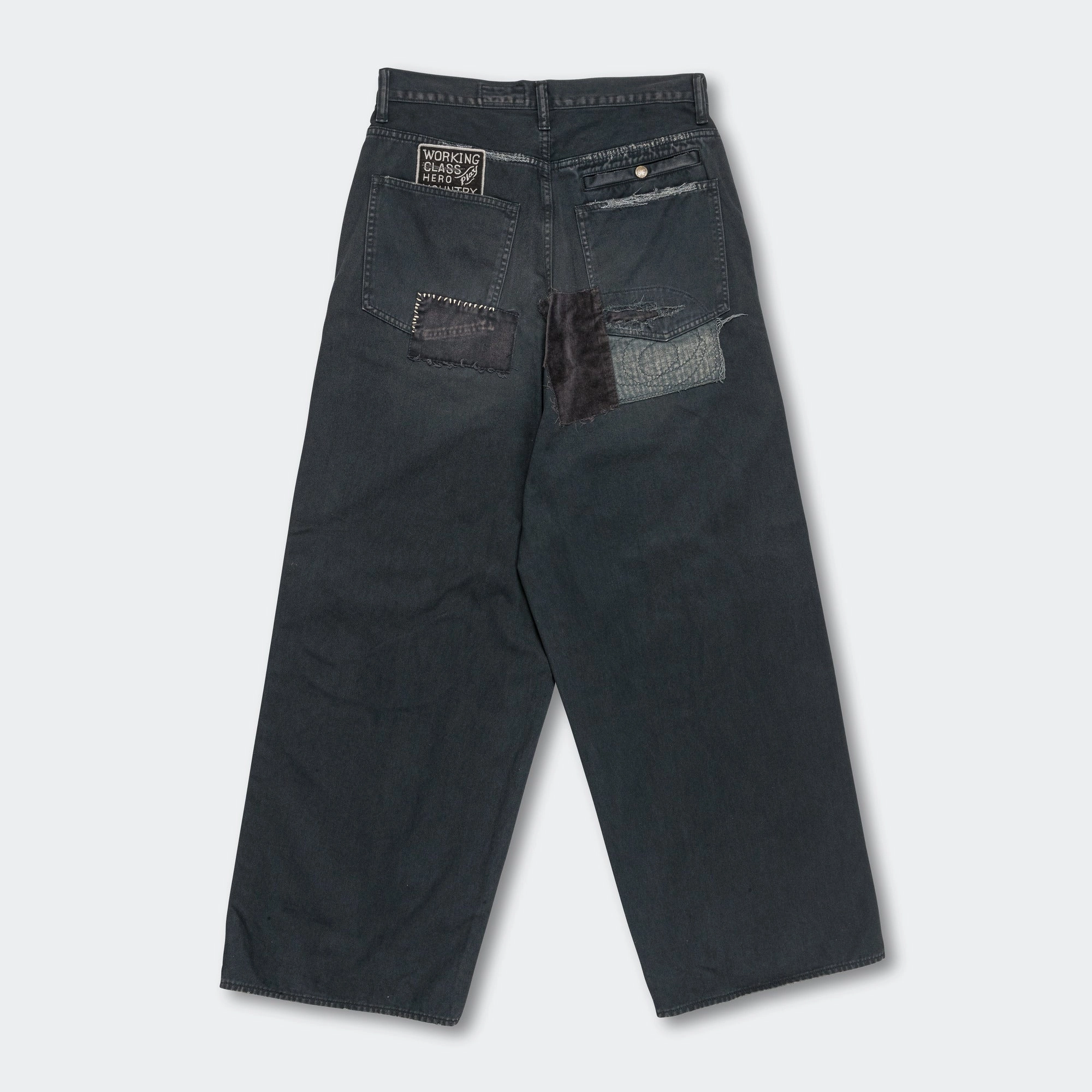 KATSURAGI PORT Baggy Pants(Champetre Remake) - Black Street Inspired