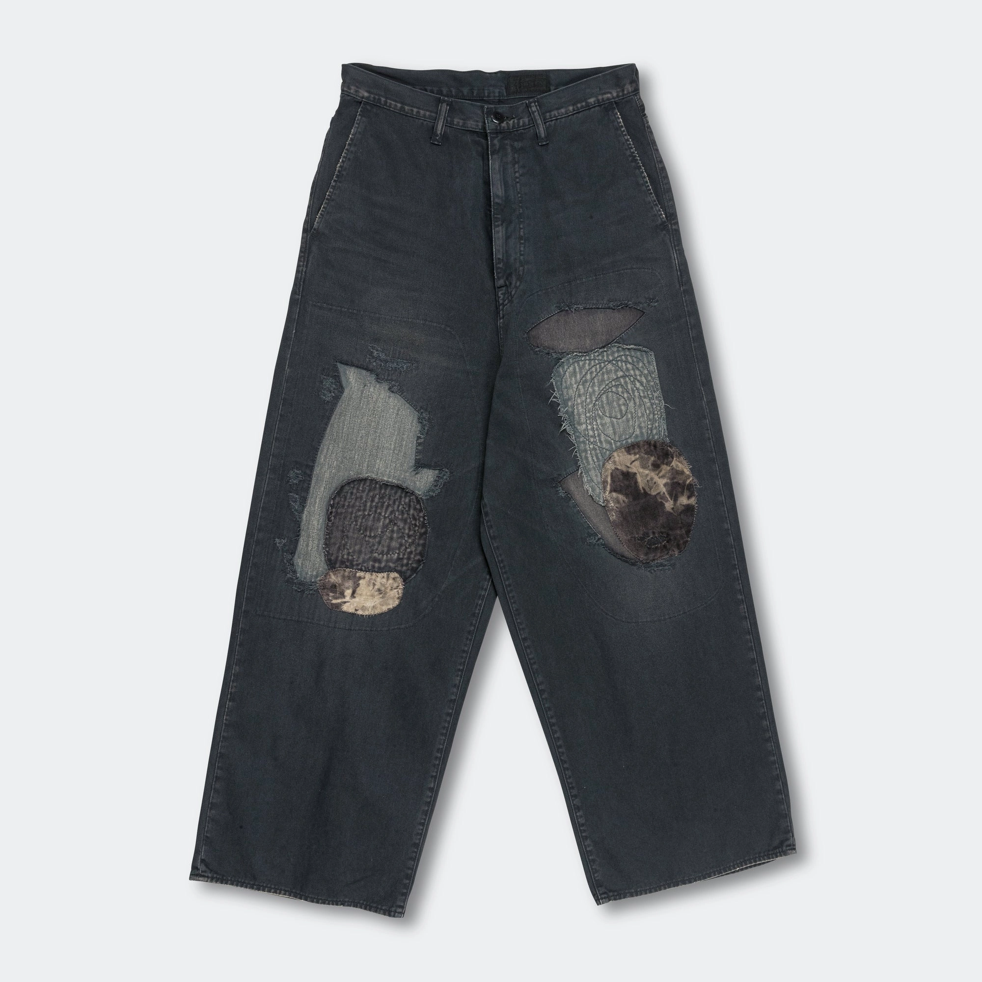 Trendy Design KATSURAGI PORT Baggy Pants(Champetre Remake) - Black