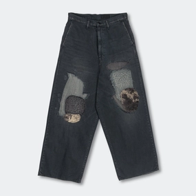 Trendy Design KATSURAGI PORT Baggy Pants(Champetre Remake) - Black