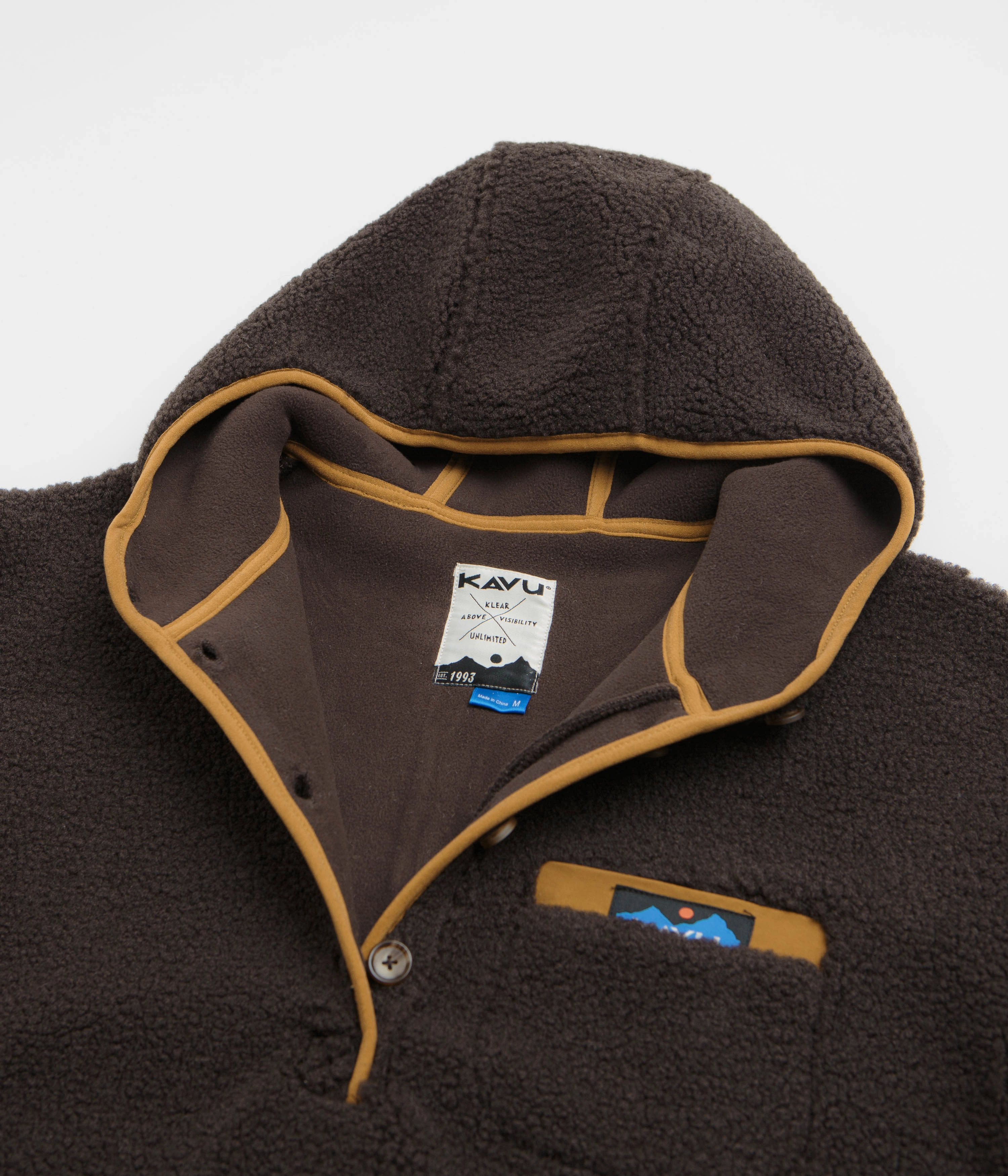 Kavu Womens Roselake Hooded Fleece - Coffee Classic Look
