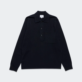 Kian Merino Cotton Milano Polo - Dark Navy Smart Fit