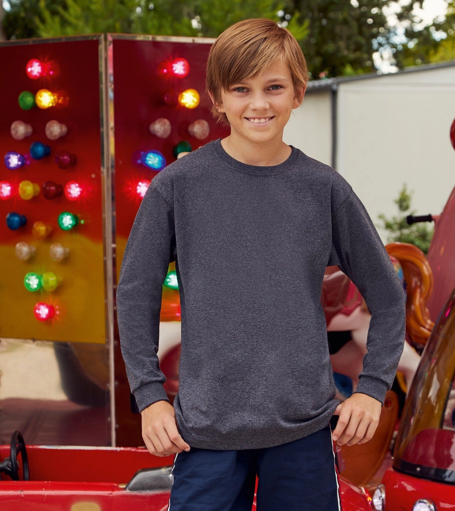 Light Trend Kids Long Sleeve Valueweight T | BLACK