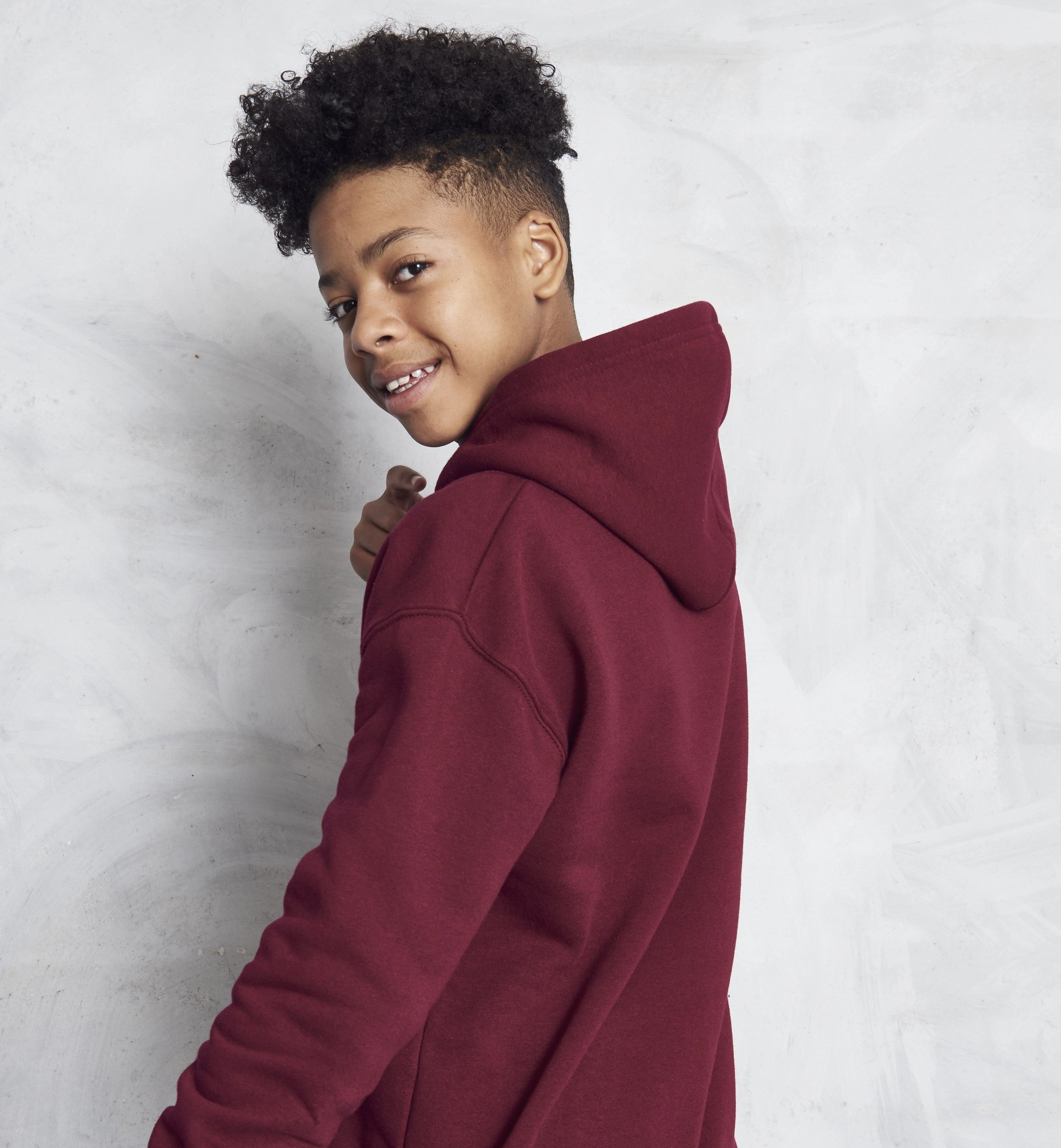 Earth Tones Street Style Kids Organic Hoodie | ARCTIC WHITE