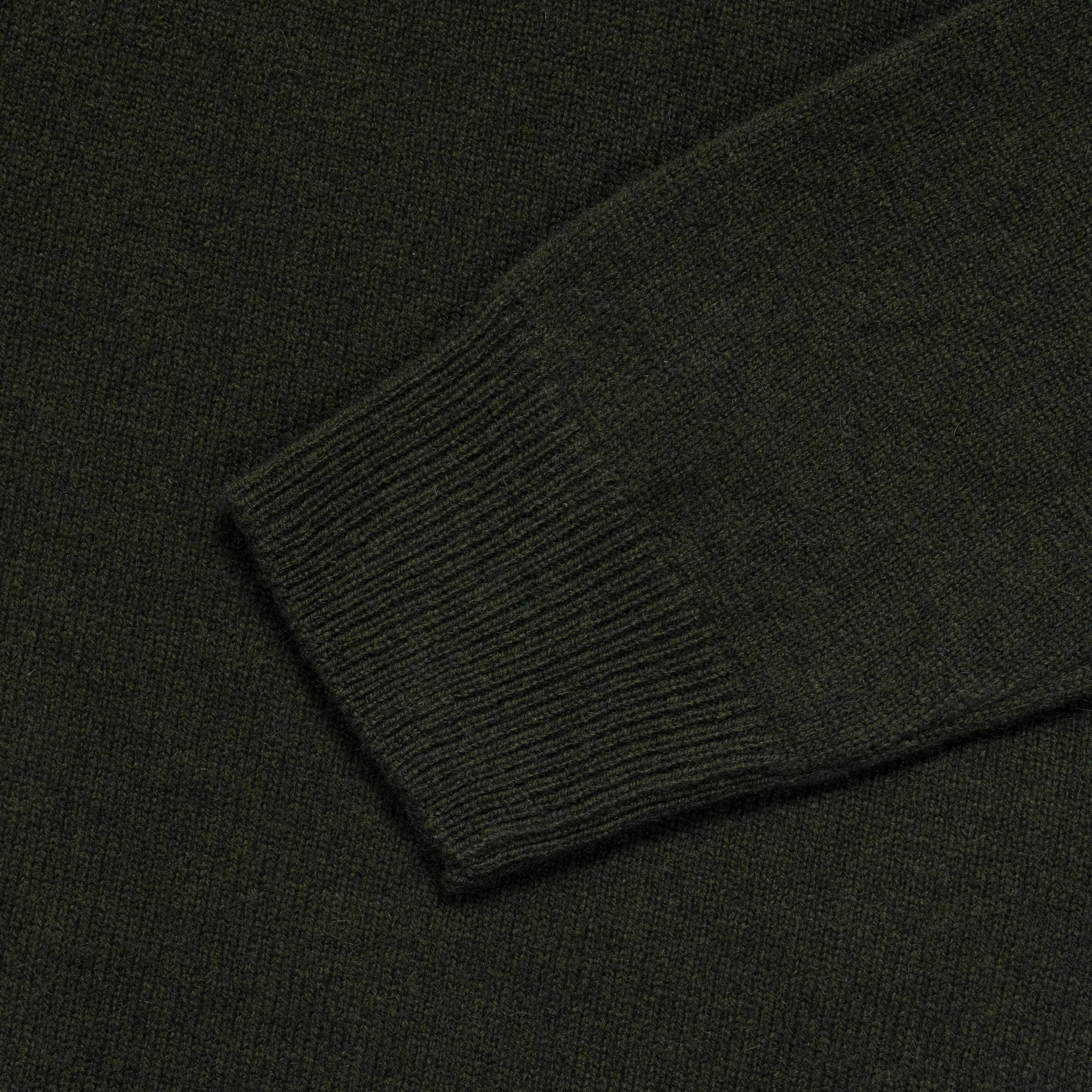 Kirk Merino Lambswool Turtleneck - Army Green Durable Edge Binding Unisex Appeal