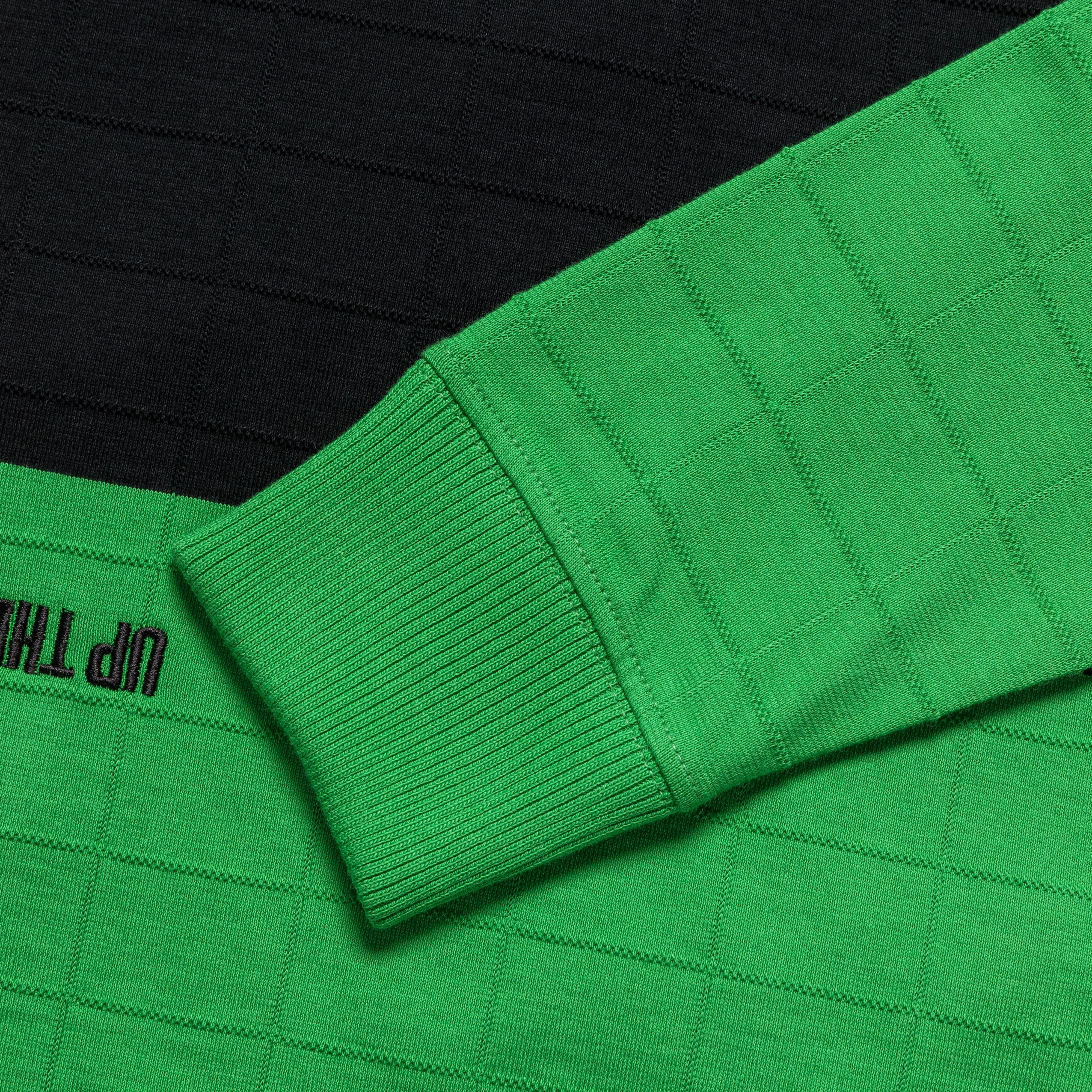 Weekend Look Crewneck x UP THERE - Black/Fern Green