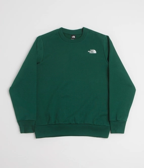 The North Face Simple Dome Crewneck Sweatshirt - Hunter Green fade resistance