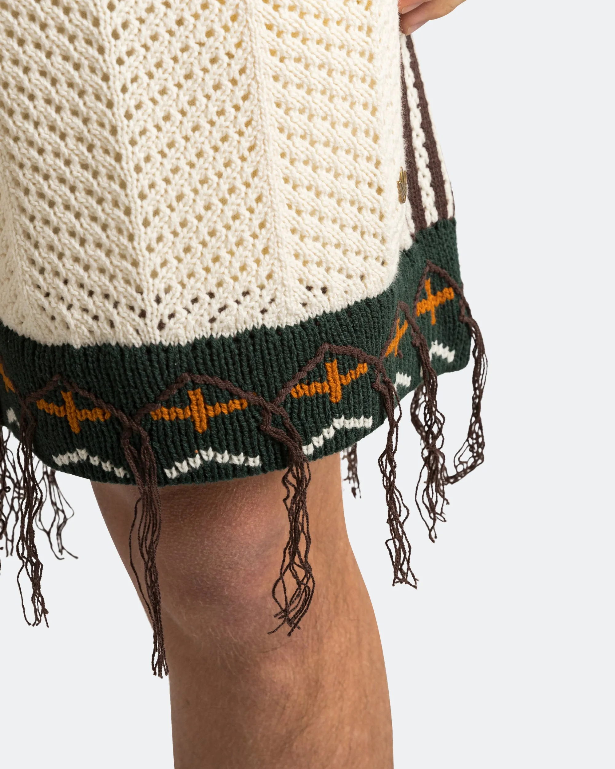 Knit Shorts by Edison Chen x CLOT - Cream White fishing outfit