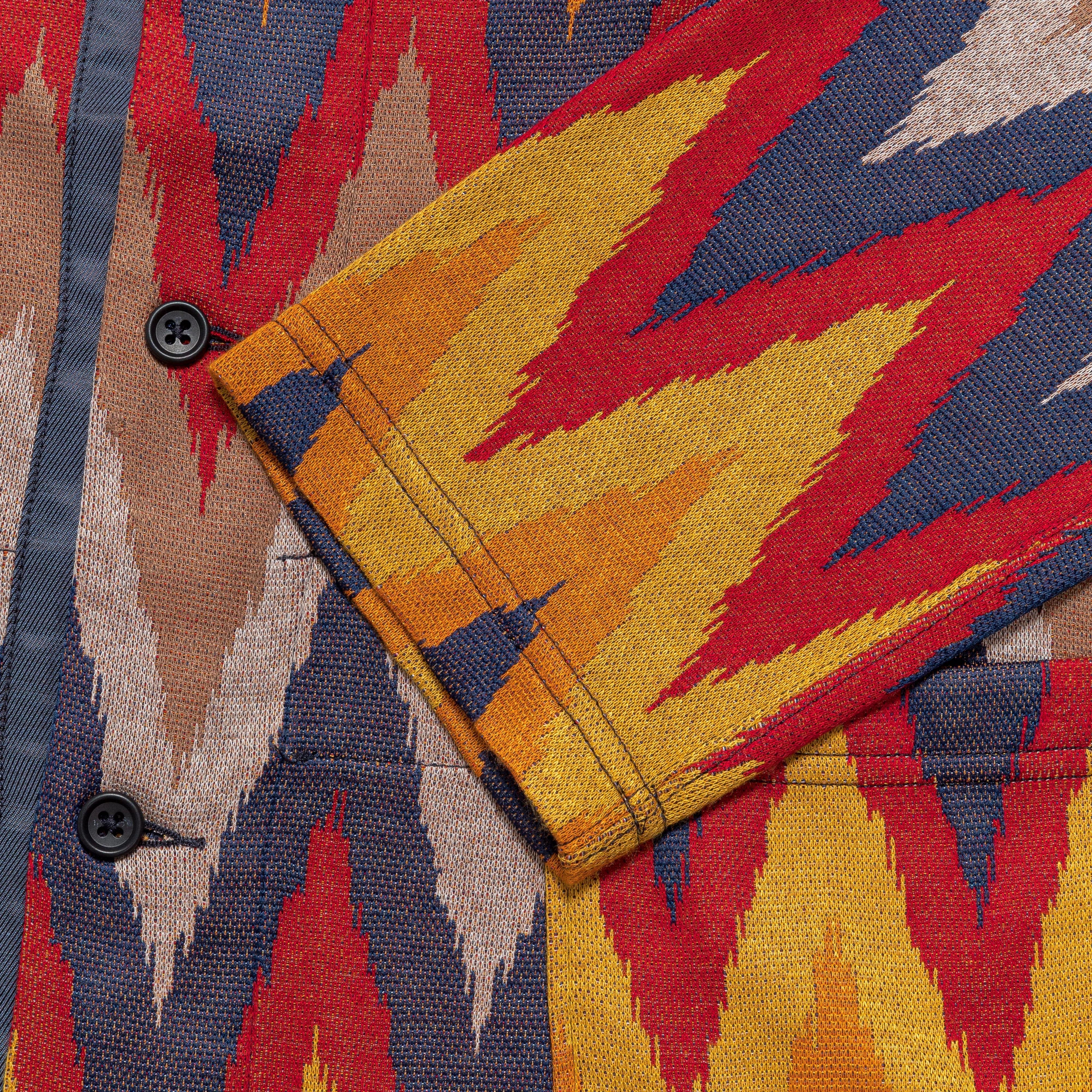 Knit Cardigan - Red/Navy Ikat Knit Day To Day