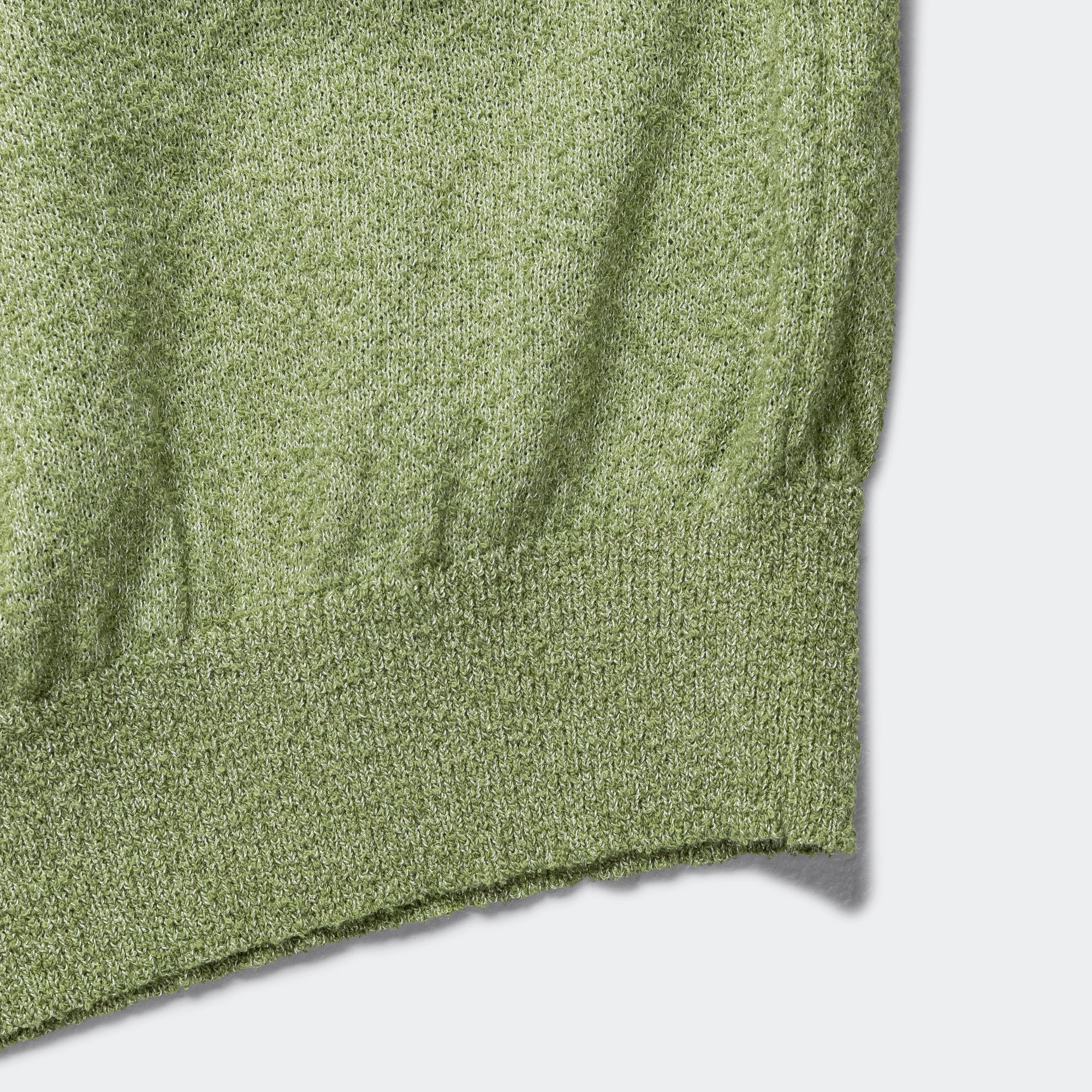 Knit Polo Boucle - Olive Contemporary Look