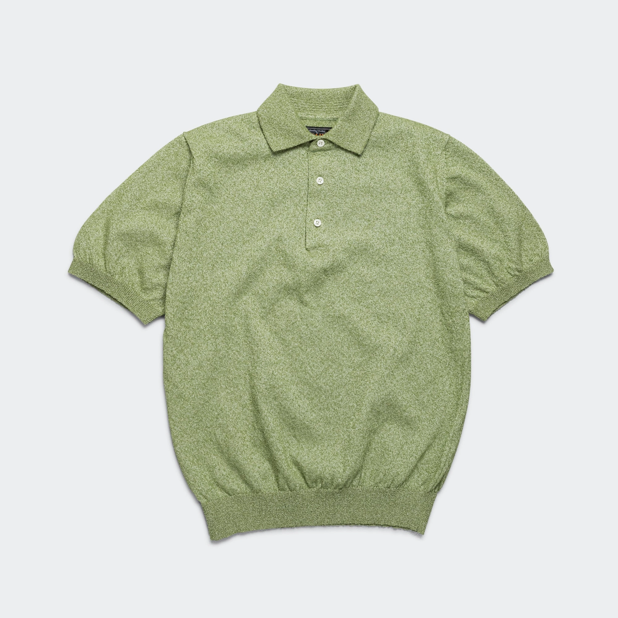 Temperature Regulating Knit Polo Boucle - Olive