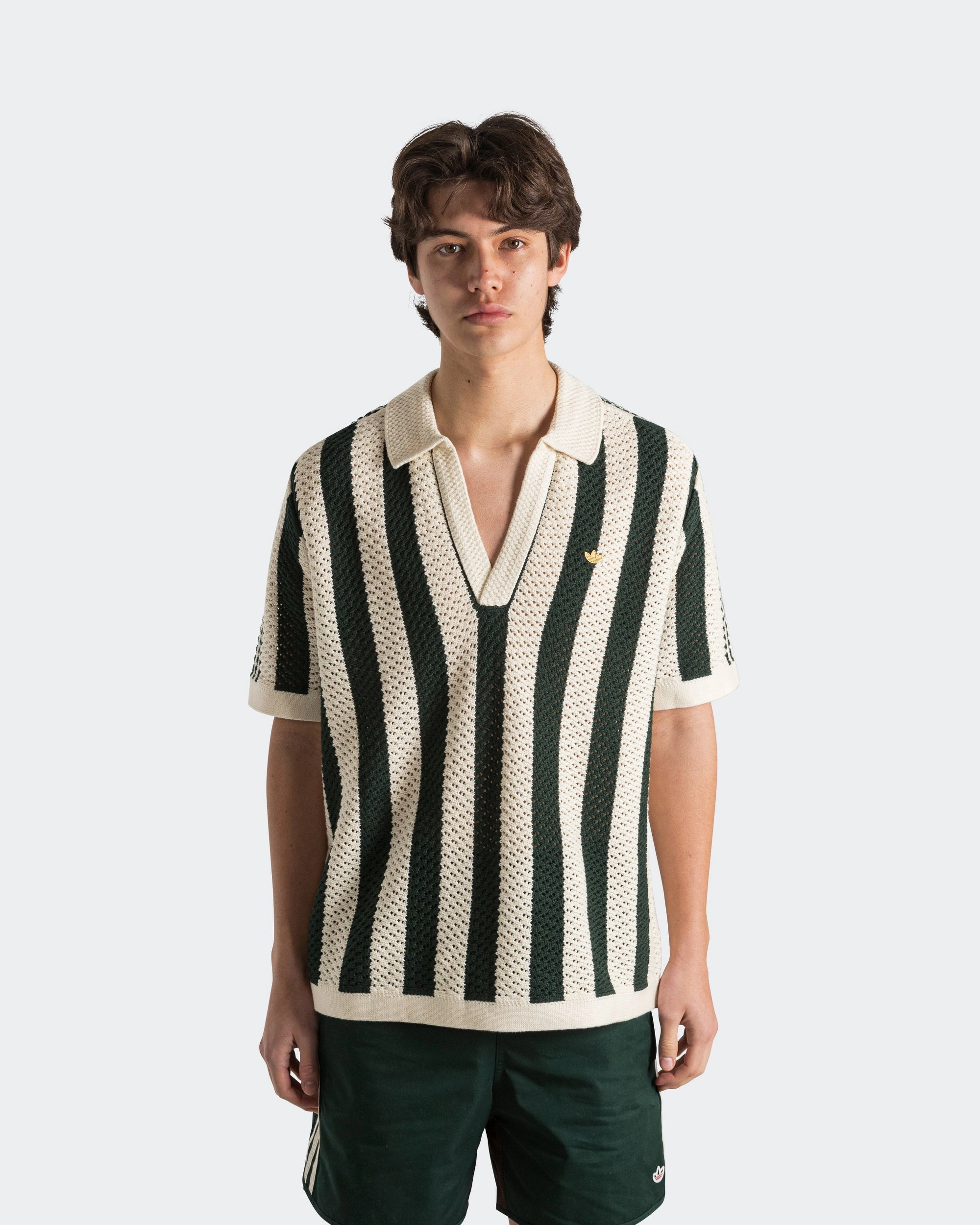 Fashion Forward Knit Polo by Edison Chen x CLOT - Cream White/Green Night