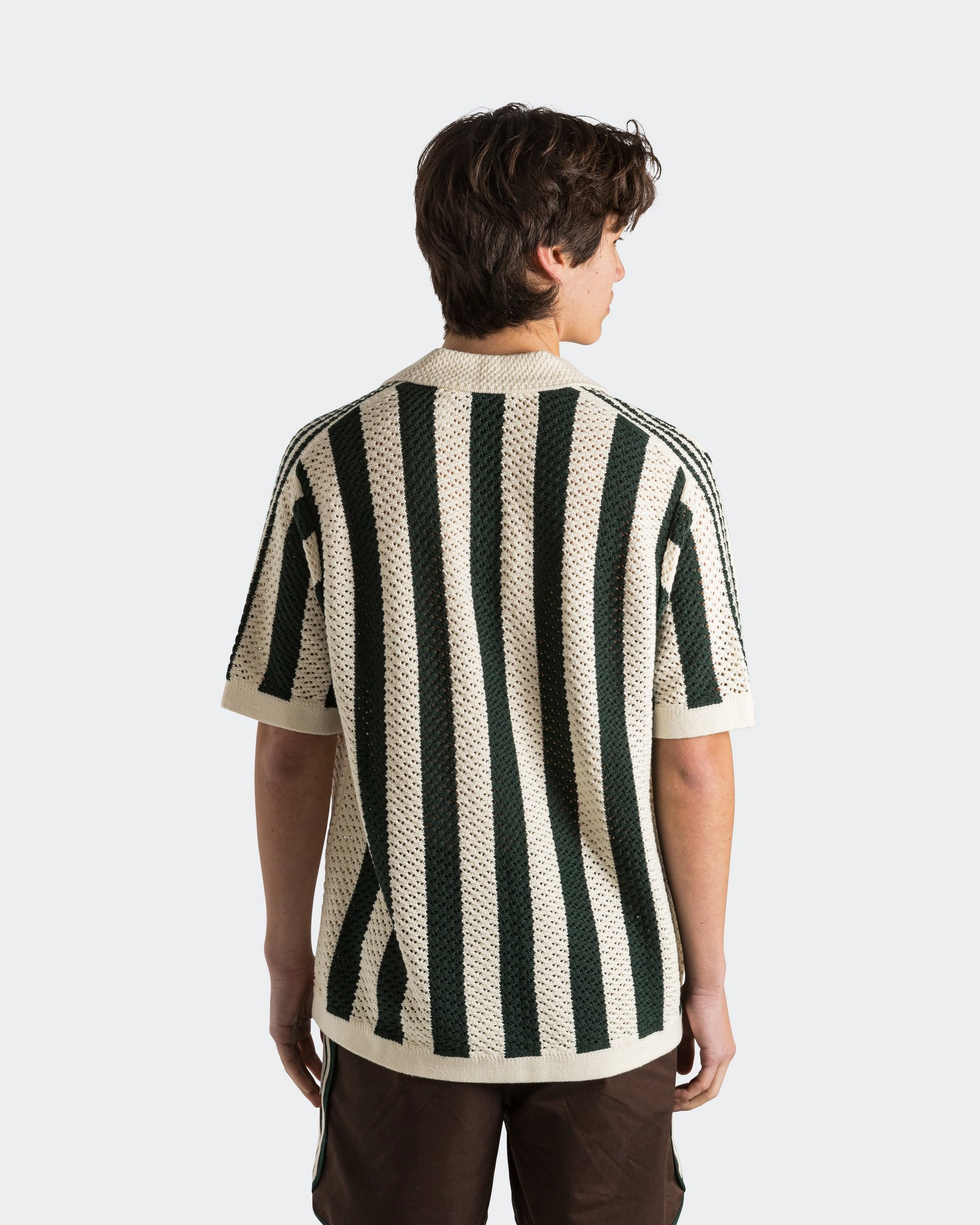 Polished Finish Knit Polo by Edison Chen x CLOT - Cream White/Green Night