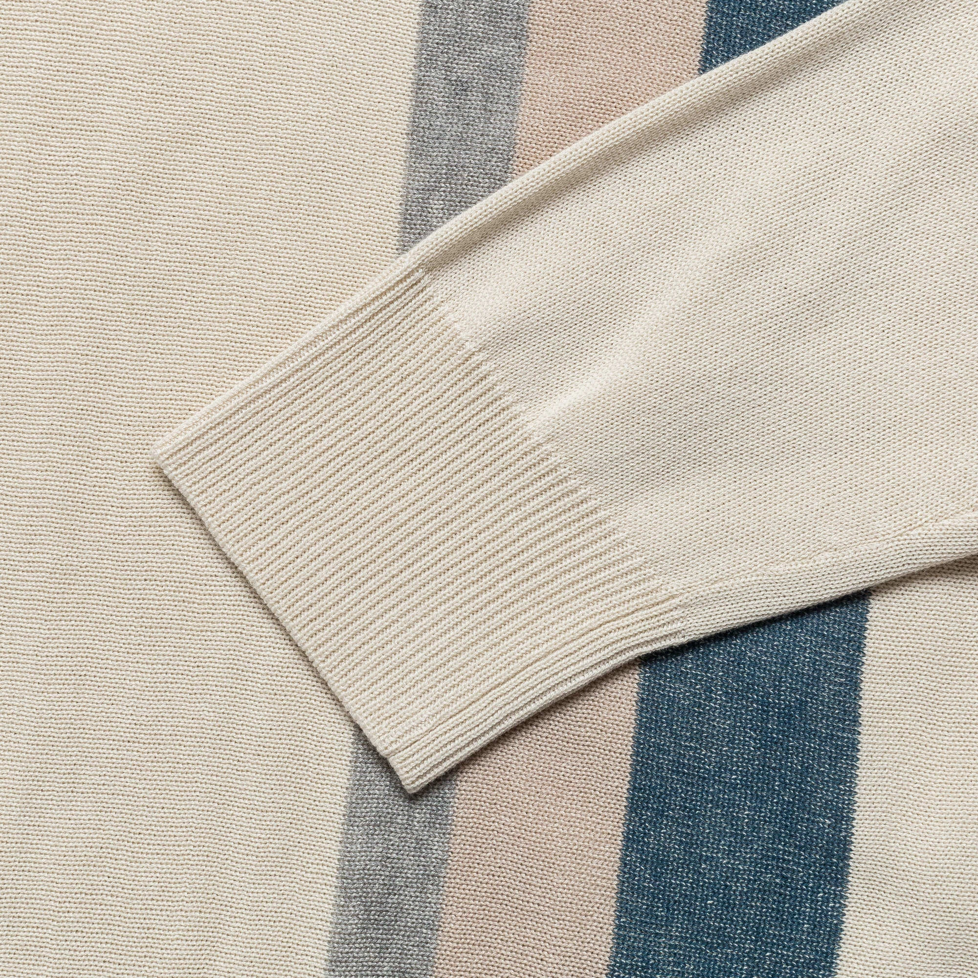 Knit Polo Stripe Argyle - Off White Layering Piece