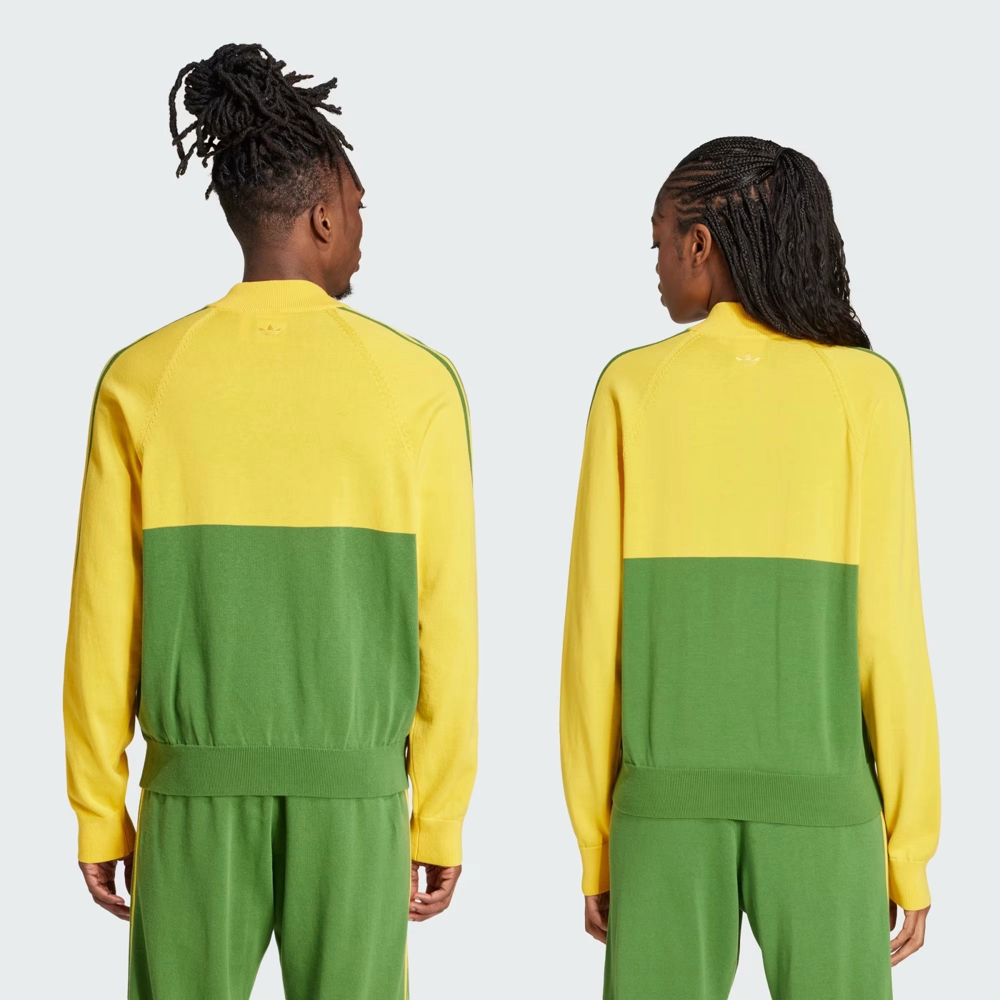 Knit Track Top - Bold Gold/Crew Green Chilly Day