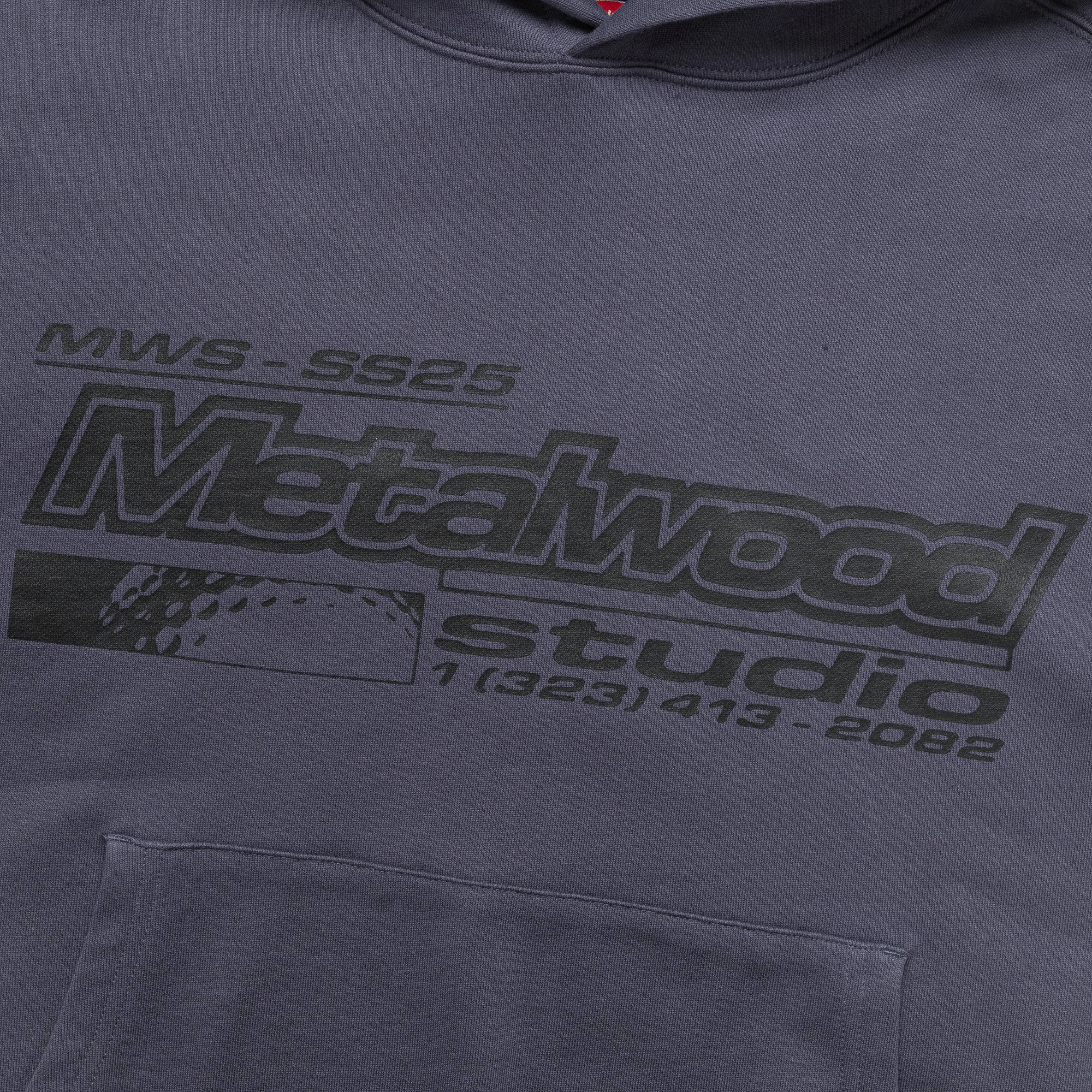 La Brea Shop Hooded Sweatshirt - Gunmetal Functional Features