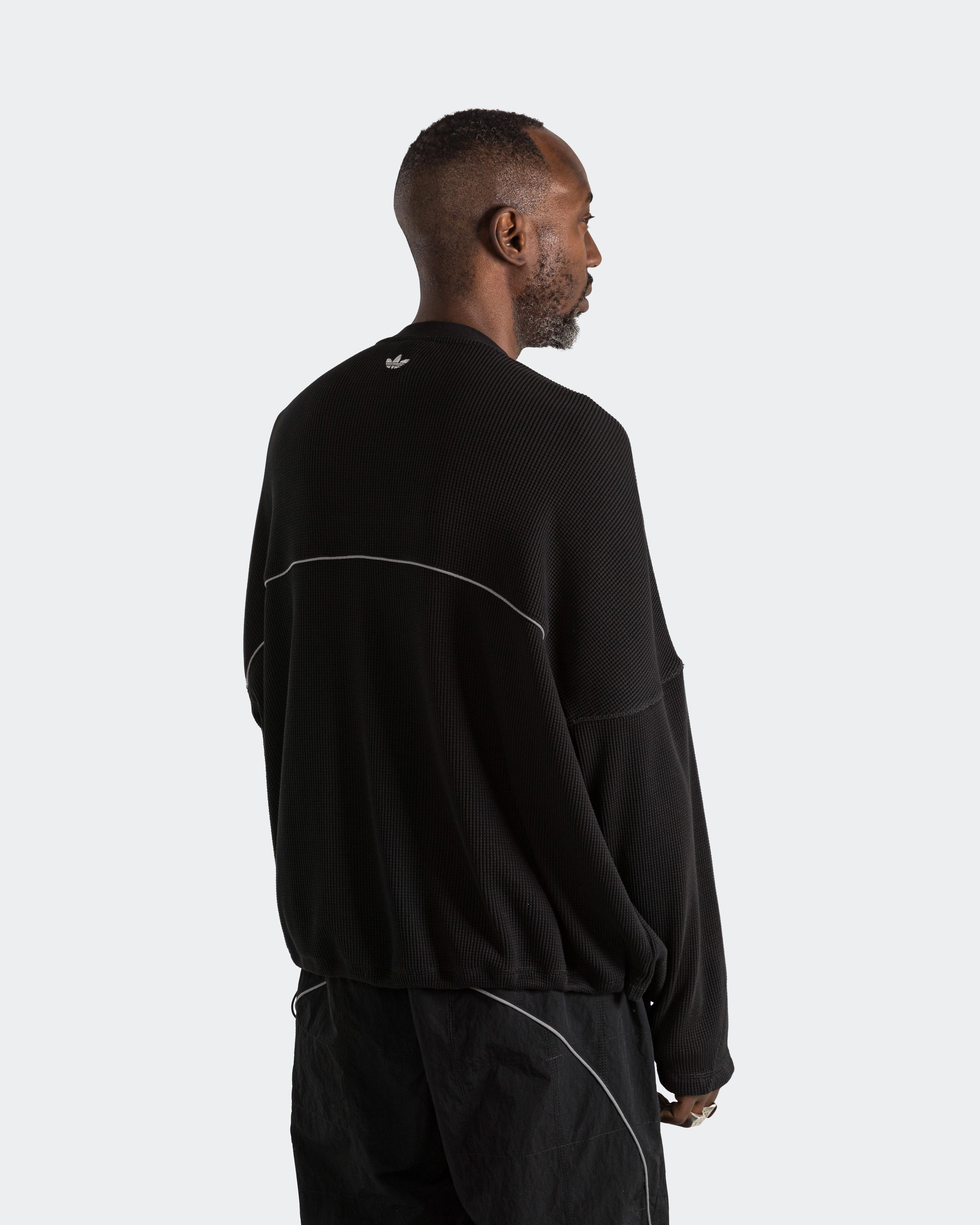 LA Cienega LS Sports Tee - Black Elderly Comfort FlexibleCollarOptions