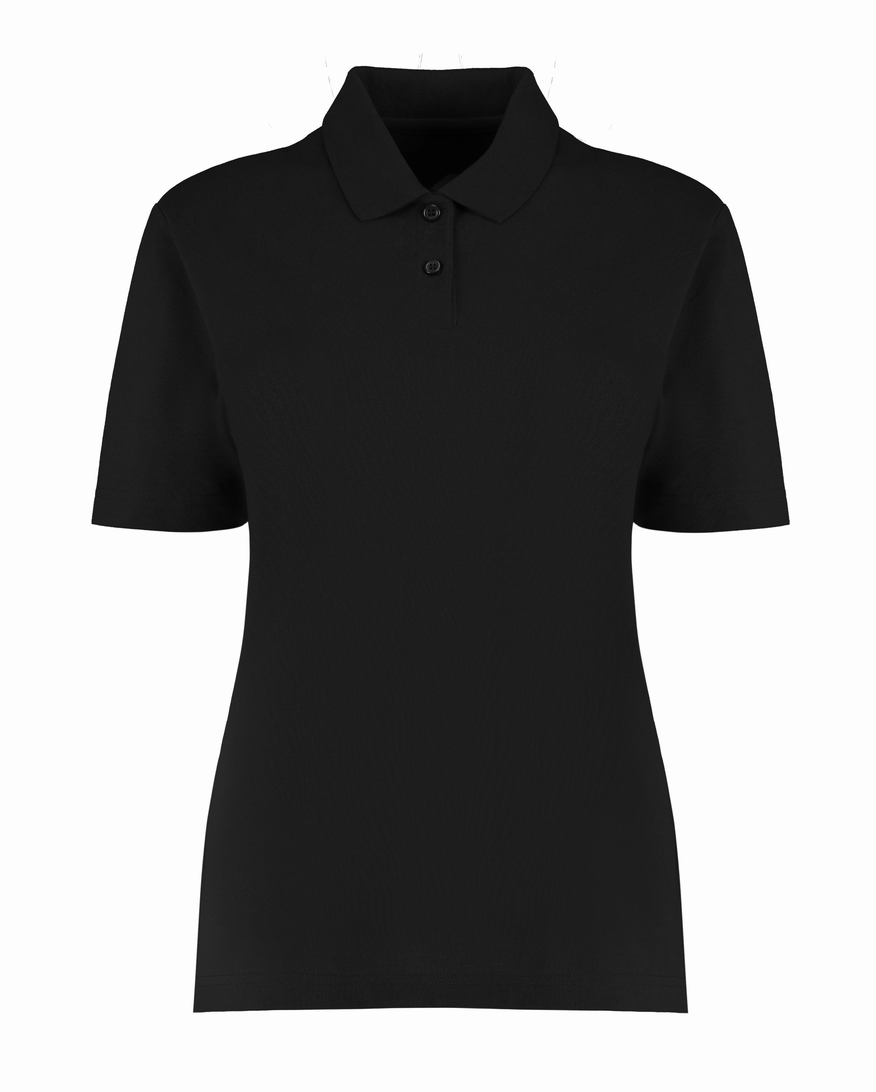 Smart Fit Durable Ribbed Cuffs Ladies Regular Fit Workforce Pique Polo Shirt | BLACK