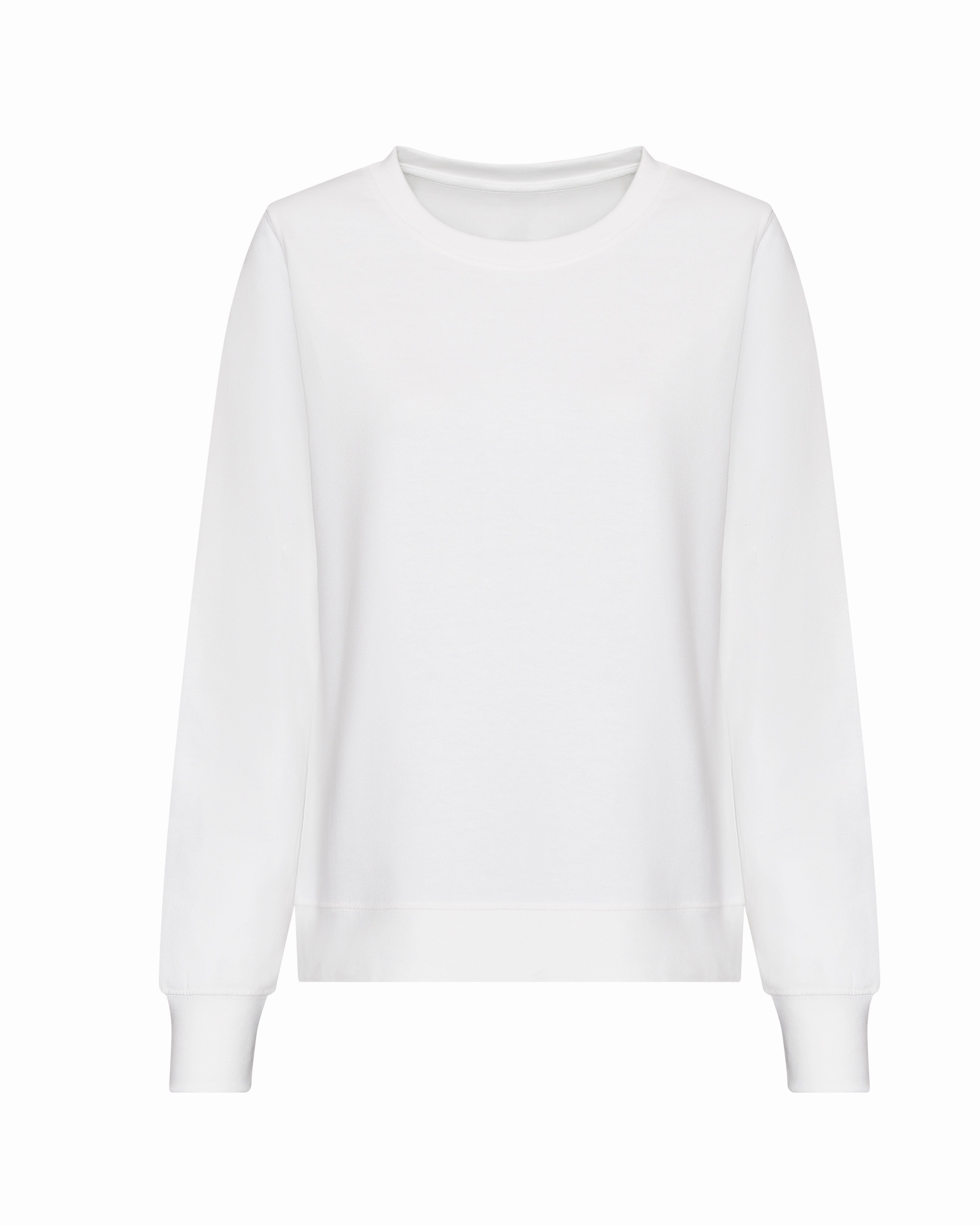 Ladies Sweatshirt | ARCTIC WHITE tag accents Everyday Comforts
