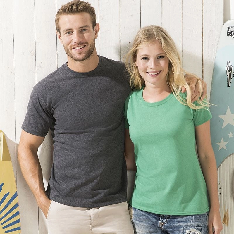 Bold colors Comfortable Stretch Lady-Fit Valueweight T | BLACK