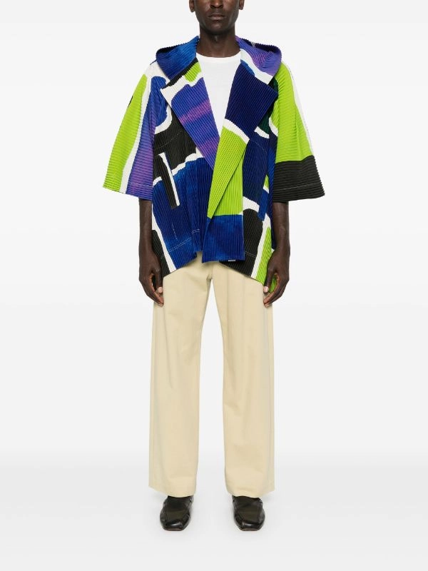 Landscape Blouson Jacket - Blue Eco Friendly Textile Reflective Safety Trim