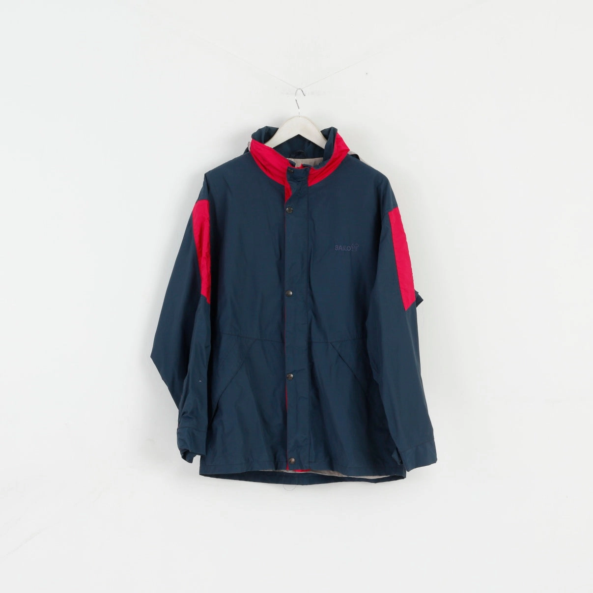 hunters Bailo Men 50 L Jacket Navy Amaranth Nylon Waterproof Hooded Outdoor Top