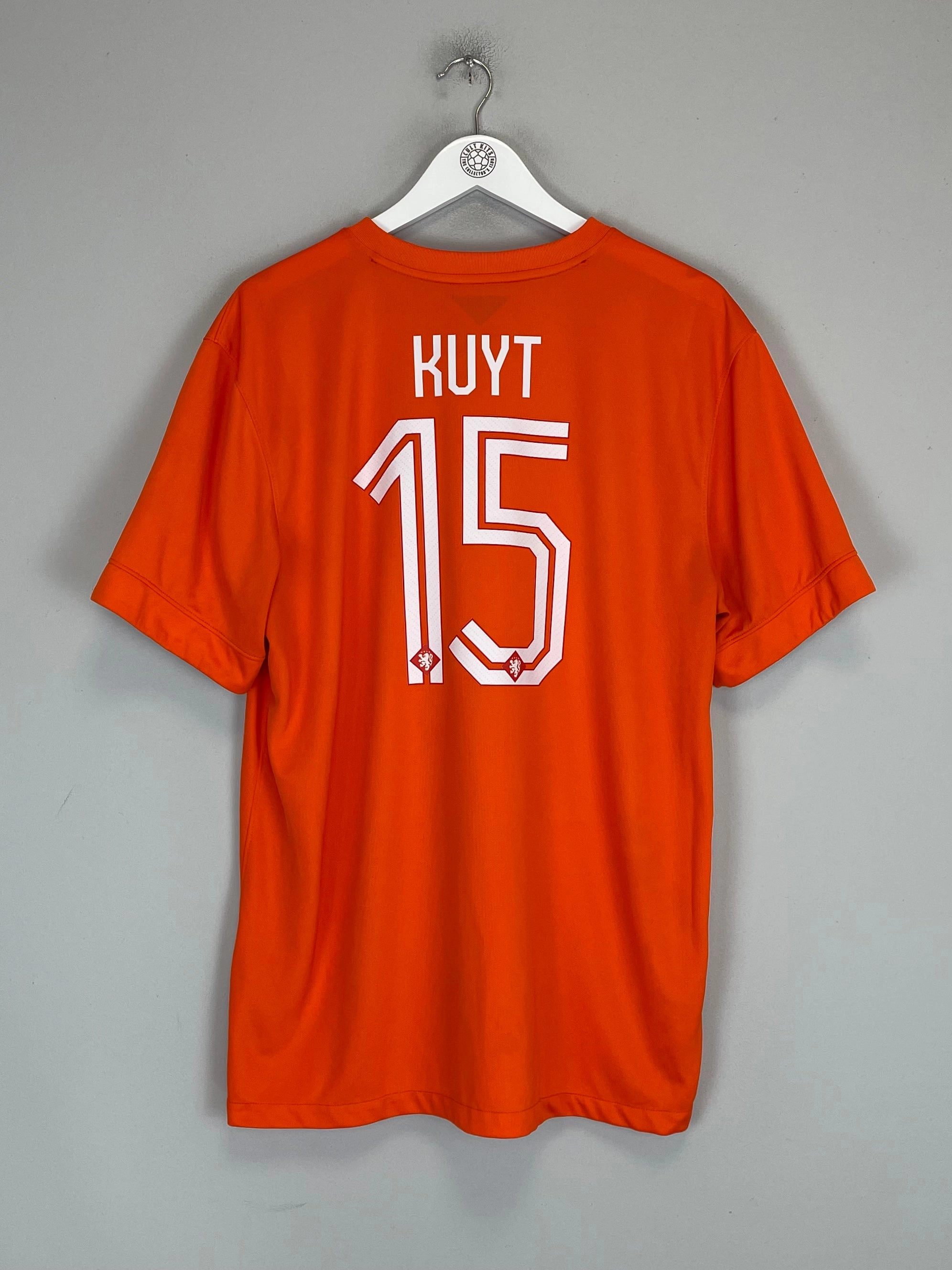 2014/15 NETHERLANDS KUYT #15 HOME SHIRT (XL) NIKE Moisture Management System Circular Knit Body Mapping