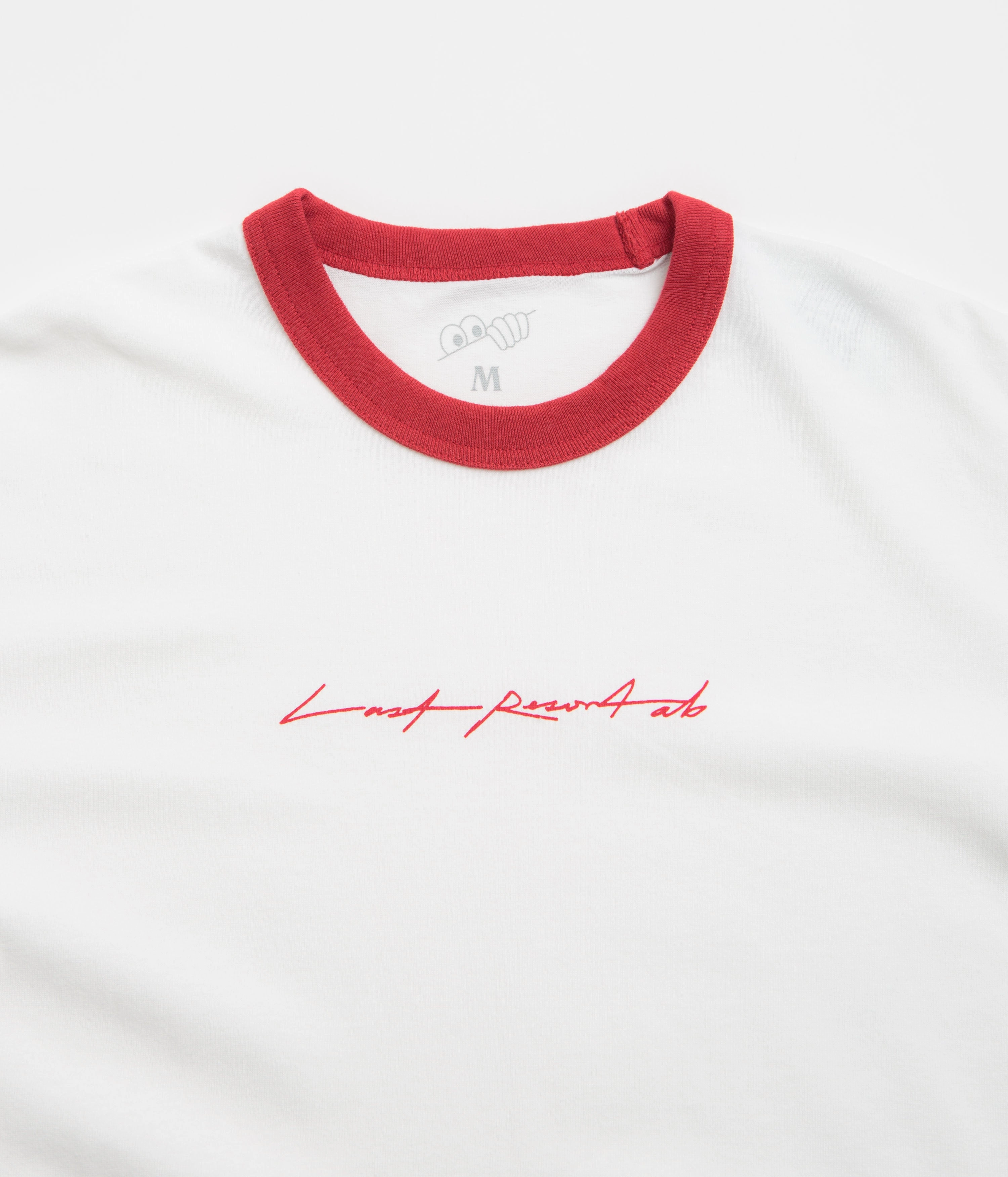SoftTouchFinish Last Resort AB Signature Ringer T-Shirt - White / Old Red