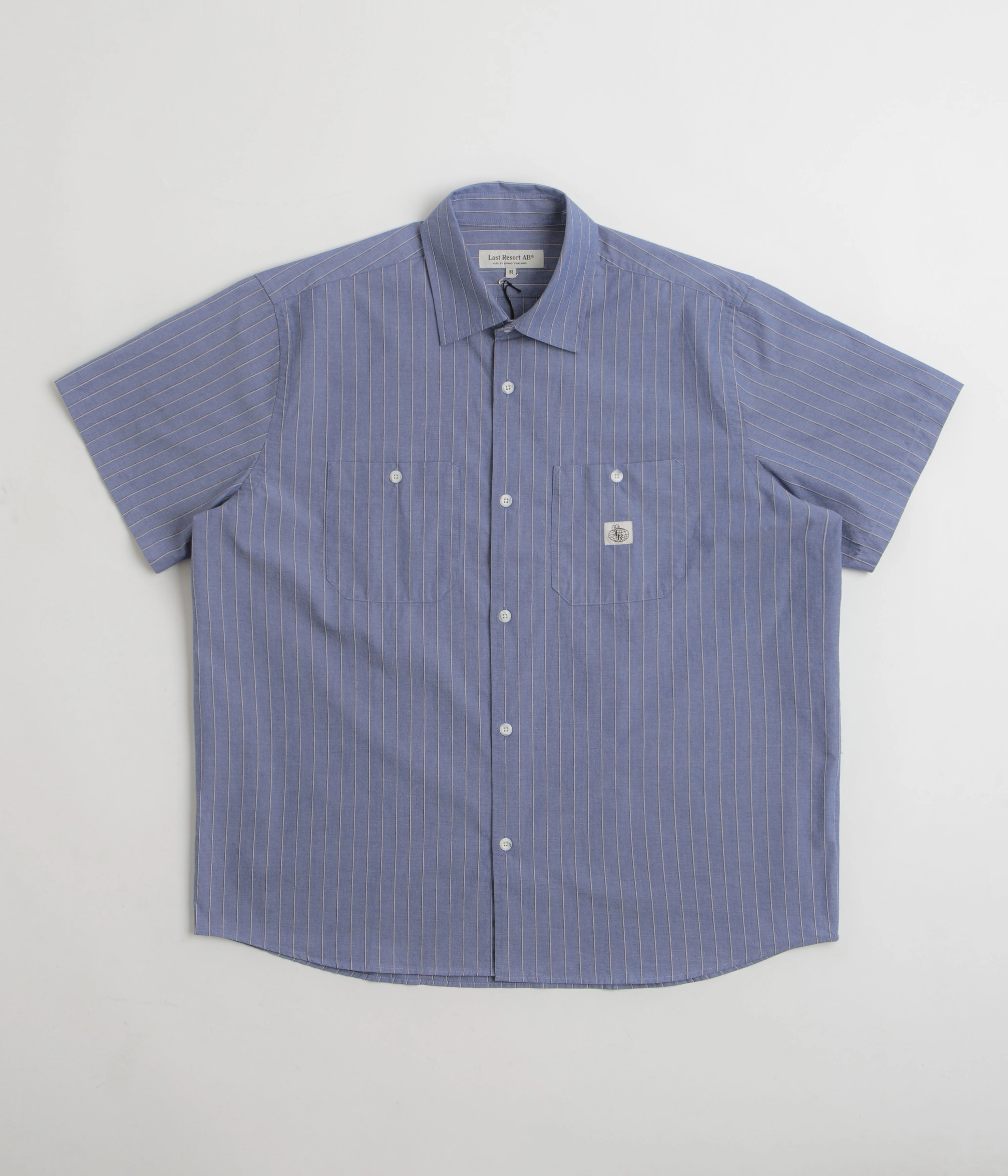 Last Resort AB SS-SM001 Short Sleeve Shirt - Zen Blue Social Meetup Athletic Cut