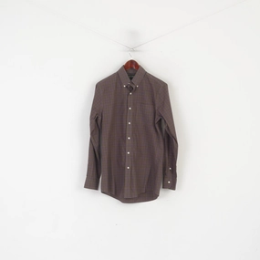 Unisex Choice Lauren Ralph Lauren Men M Casual Shirt Purple Green Check Fitted Non Iton Top