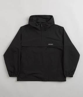 Carhartt Summer Windbreaker Pullover Jacket - Black / White InsulatedLayer Articulated Sleeves