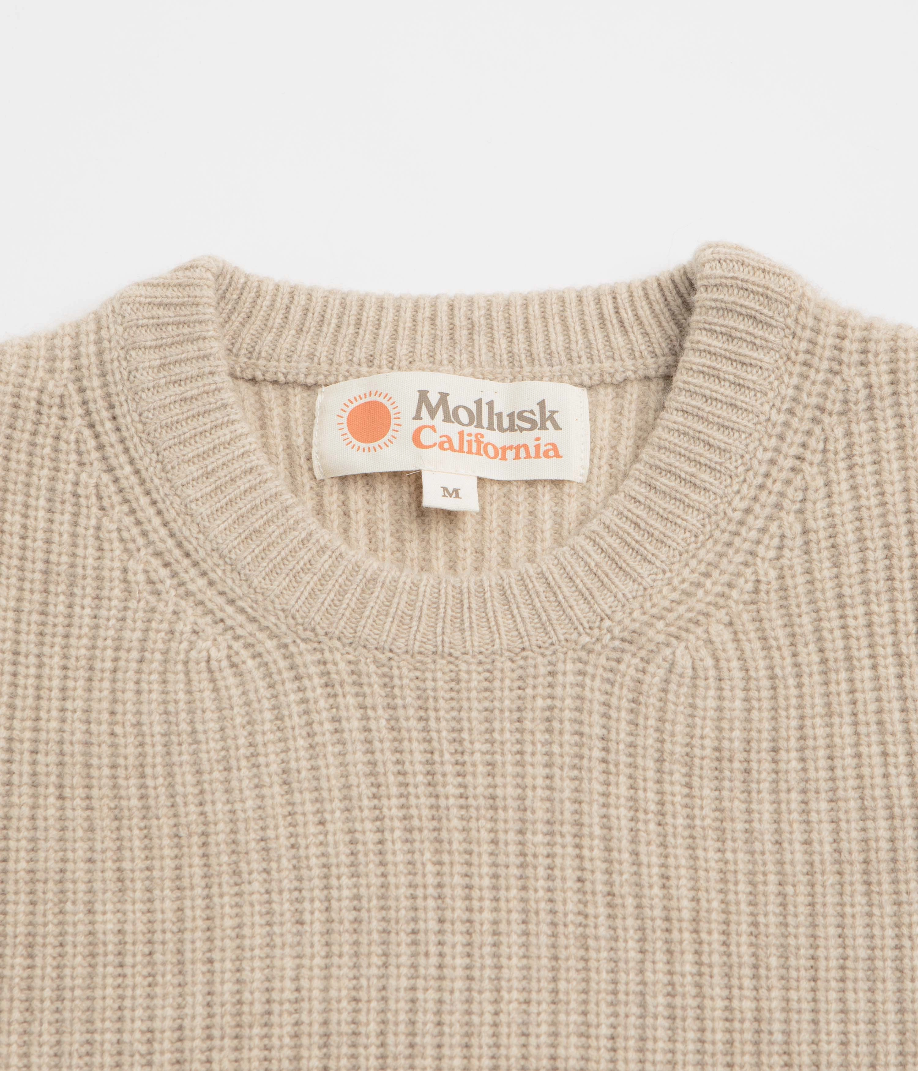 Cozy Apparel Mollusk Merino Crewneck Sweatshirt - Linen