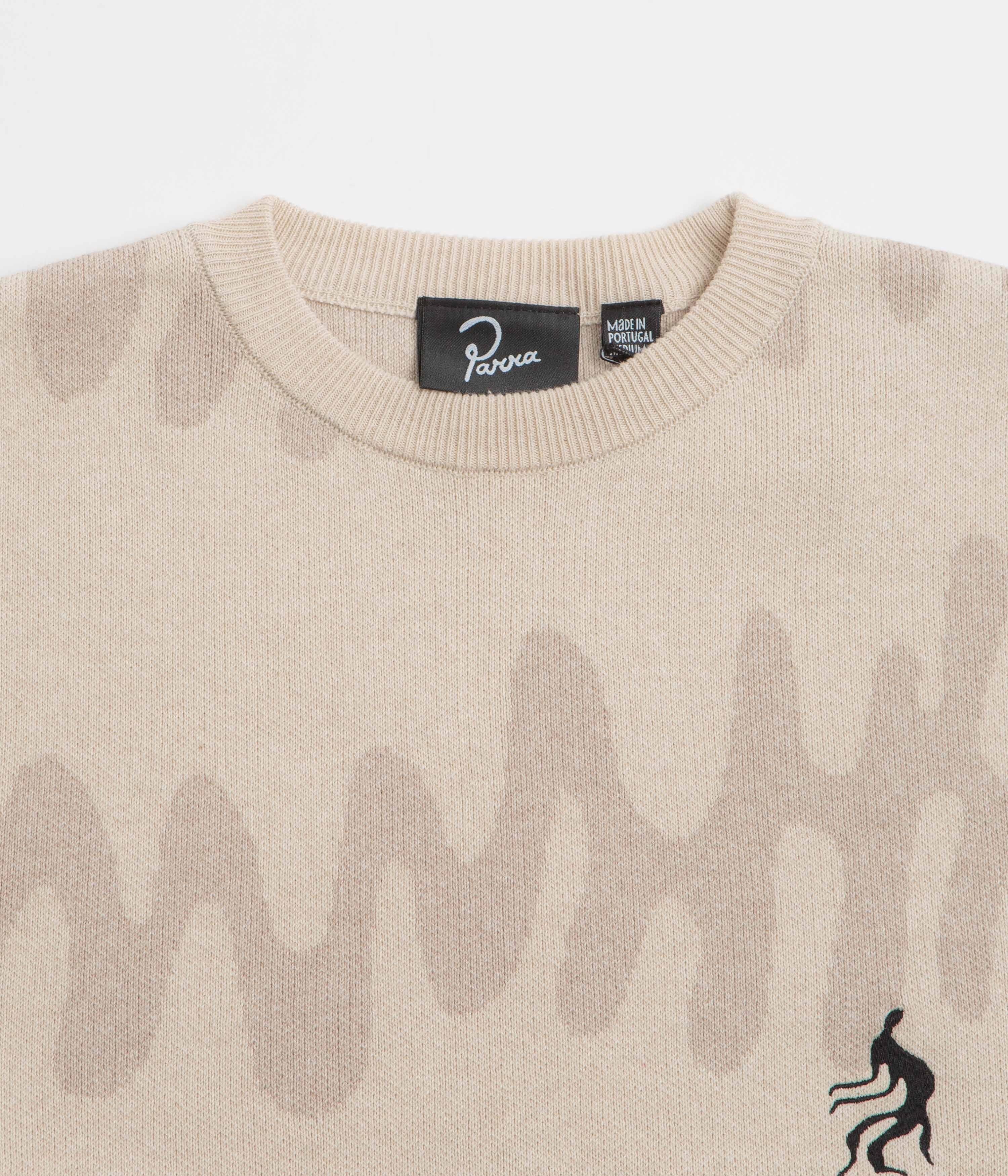 by Parra Static Stalker Sweatshirt - Sand Basic Hoodie Chill Clothing
