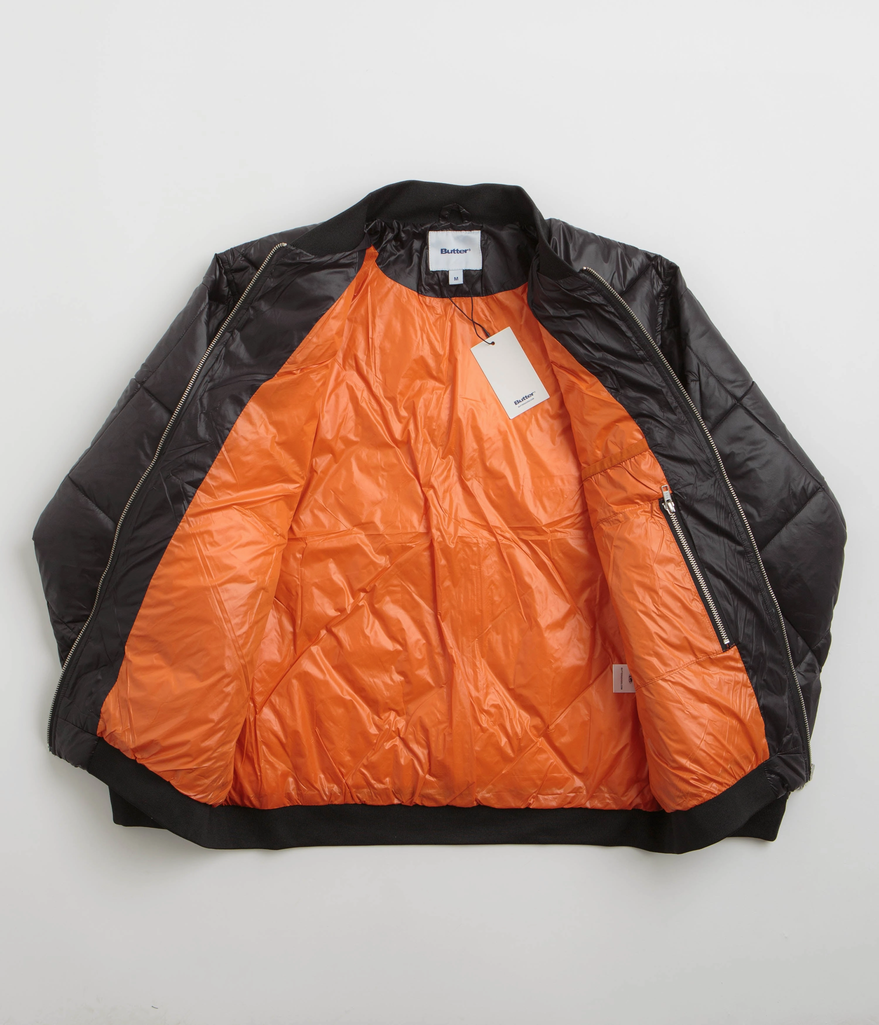 Dual Zipper System Butter Goods Temperature Bomber Jacket - Black