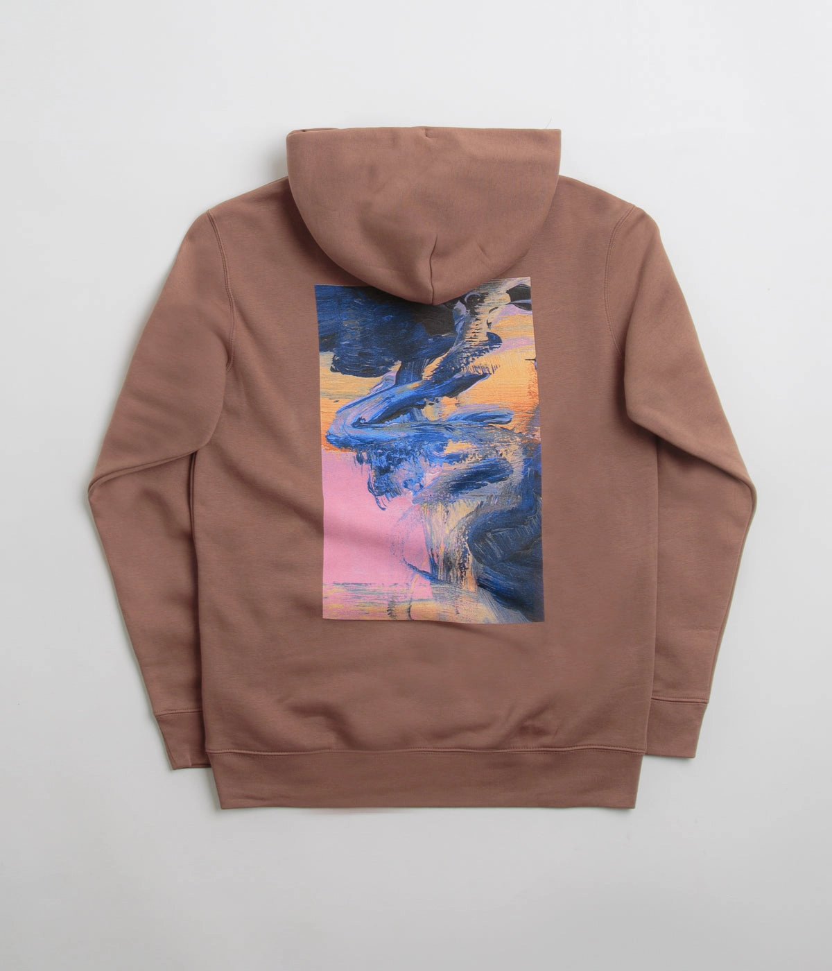 Camping Trip Pastel color Poetic Collective Painting Hoodie - Brown