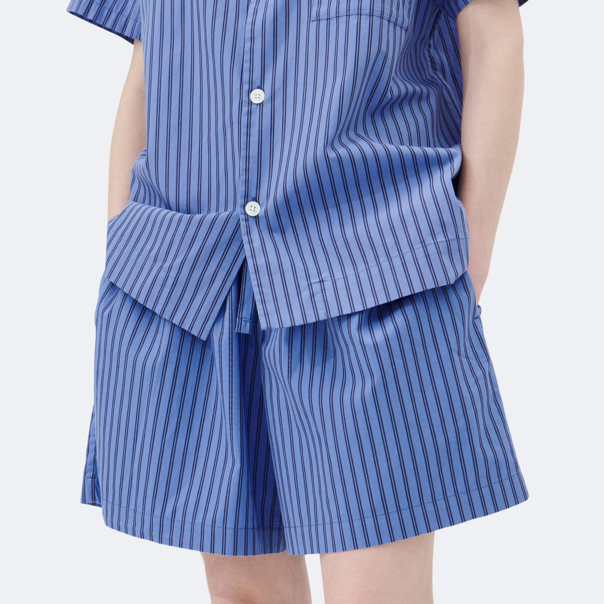 Anti Pilling Surface Pyjama Shorts - Boro Stripes