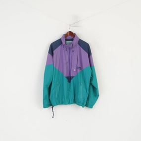 Tenson Men 54 L Jacket Purple Air Push Vintage Pullover Hidden Hood Top Congratulate