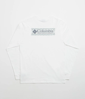 Vintage Style Columbia Explorers Canyon Long Sleeve T-Shirt - White / Branded Blanket