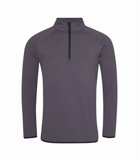 Cool 1/2 Zip Sweatshirt | CHARCOAL/JET BLACK product gym ready performance patch accents