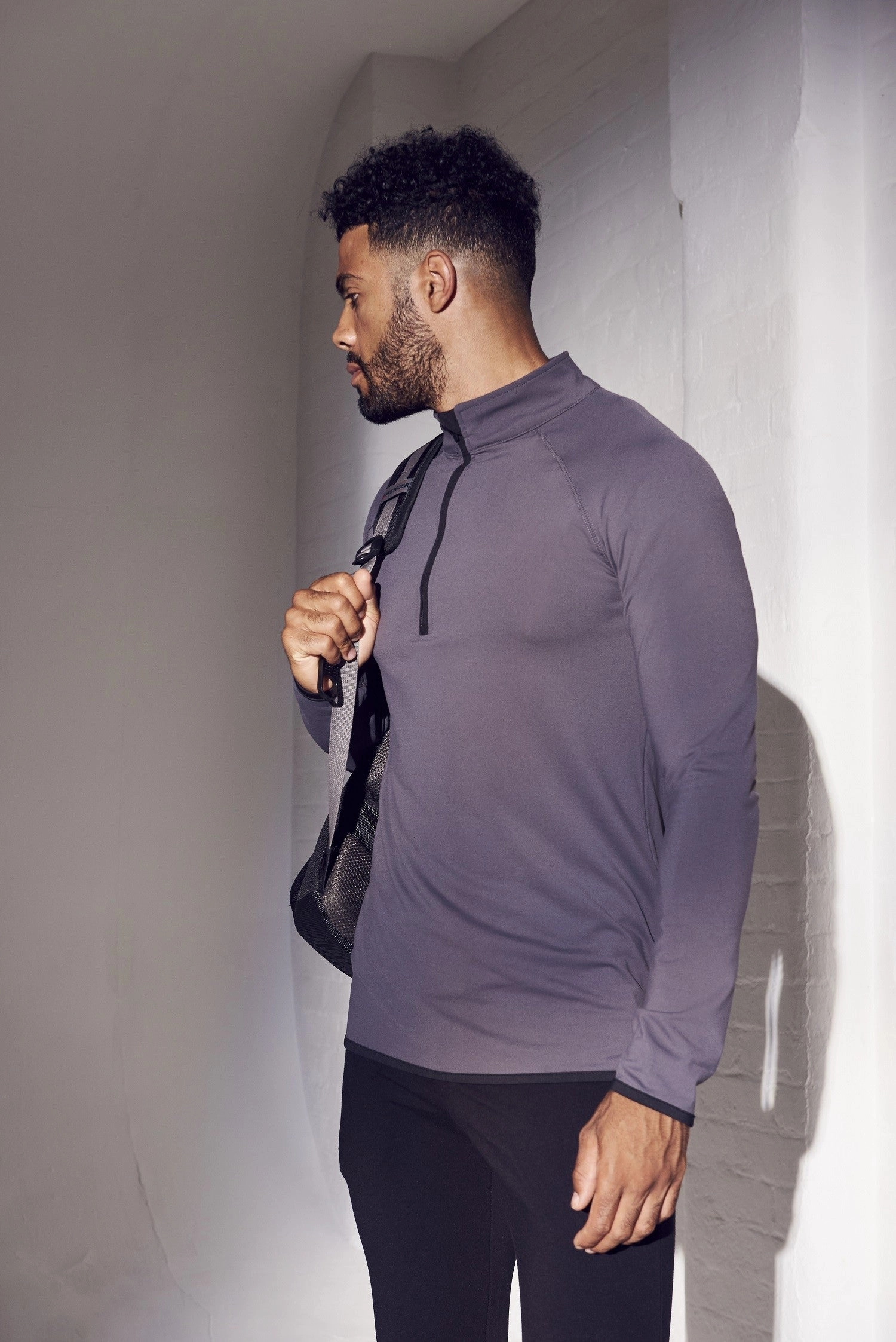 Cool 1/2 Zip Sweatshirt | CHARCOAL/JET BLACK Athleisure Look Everyday Look