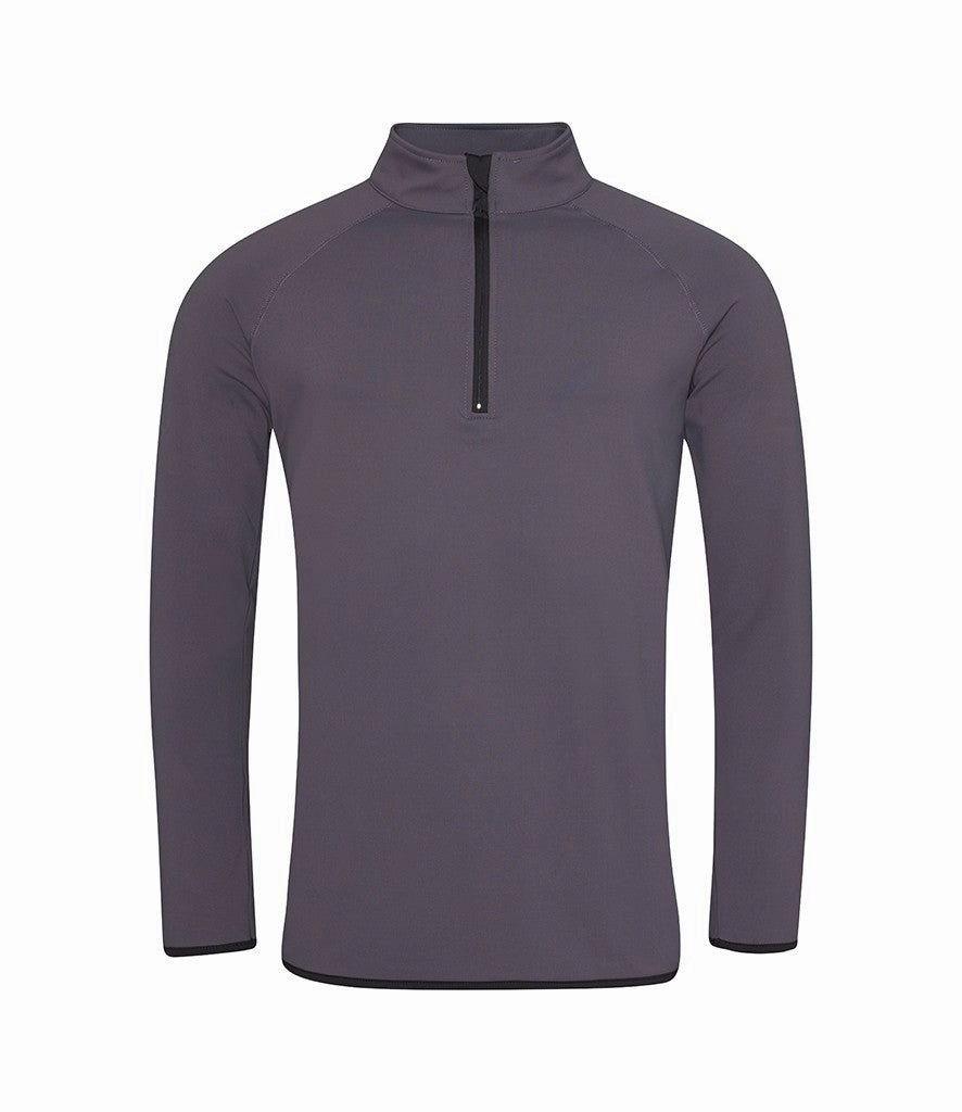 Cool 1/2 Zip Sweatshirt | CHARCOAL/JET BLACK product gym ready performance patch accents