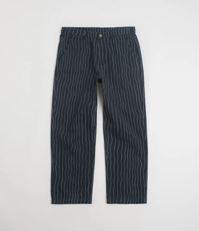 by Parra Meandering Pants - Navy Blue Rubberized Hem
