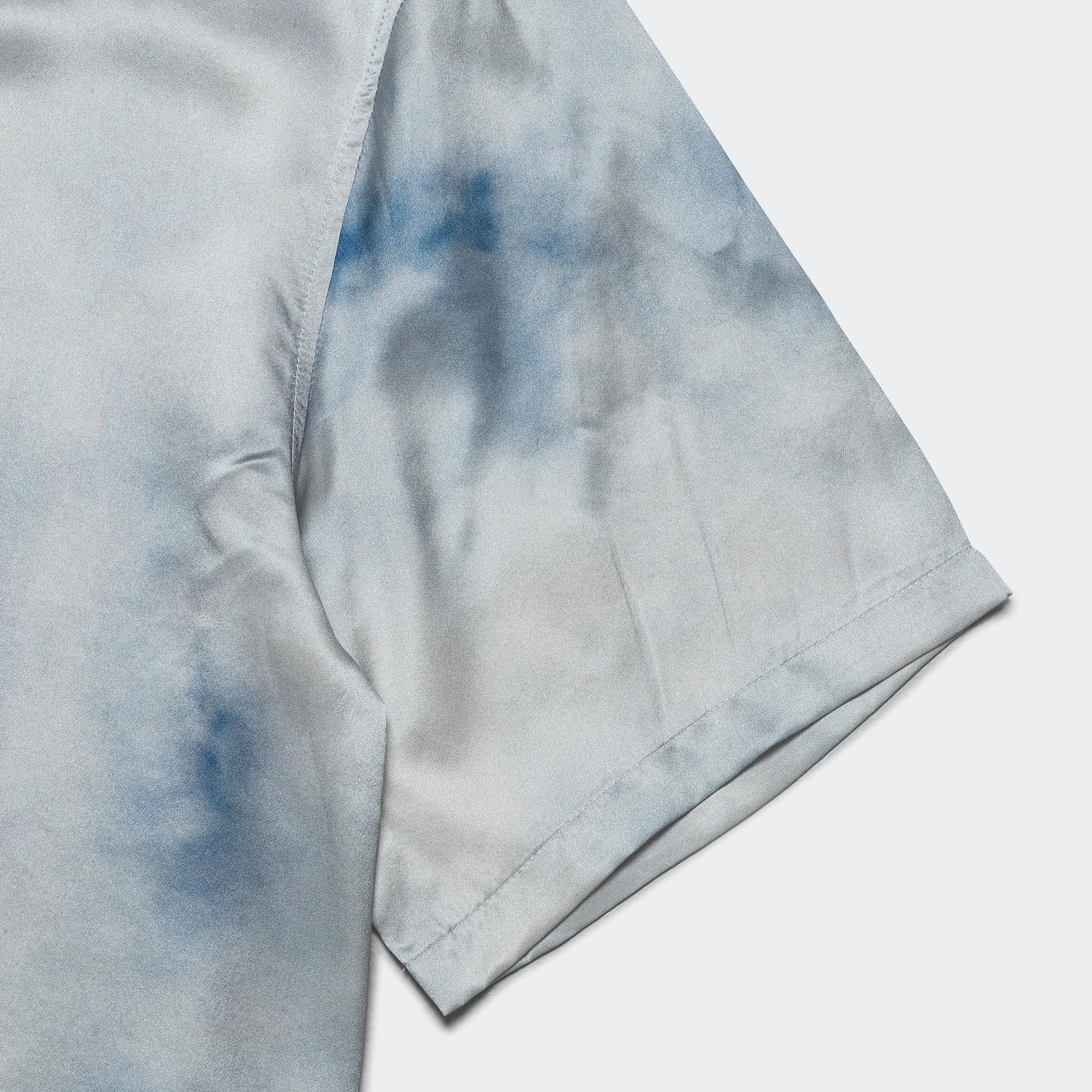 Statement Maker Cloud Silk Shirt - Ivory/Blue