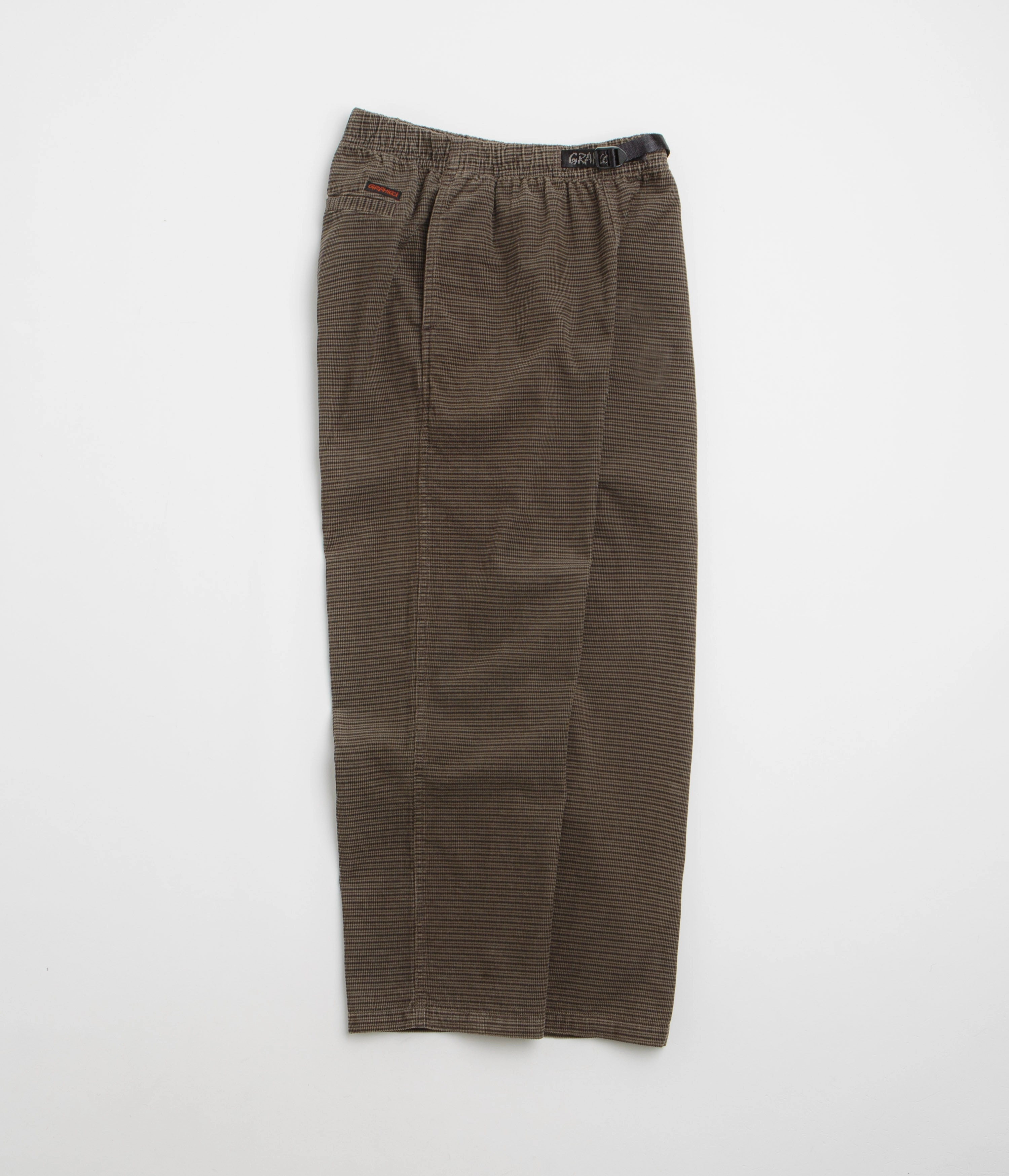 Perfect Shape Flexible Ankle Cuffs Gramicci O.G. Grid Check Jam Pants - Fossil