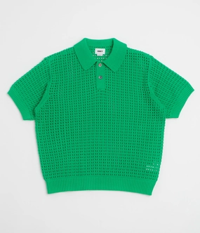 Obey Kody Polo Shirt - Green Networking Session Metallic Finish