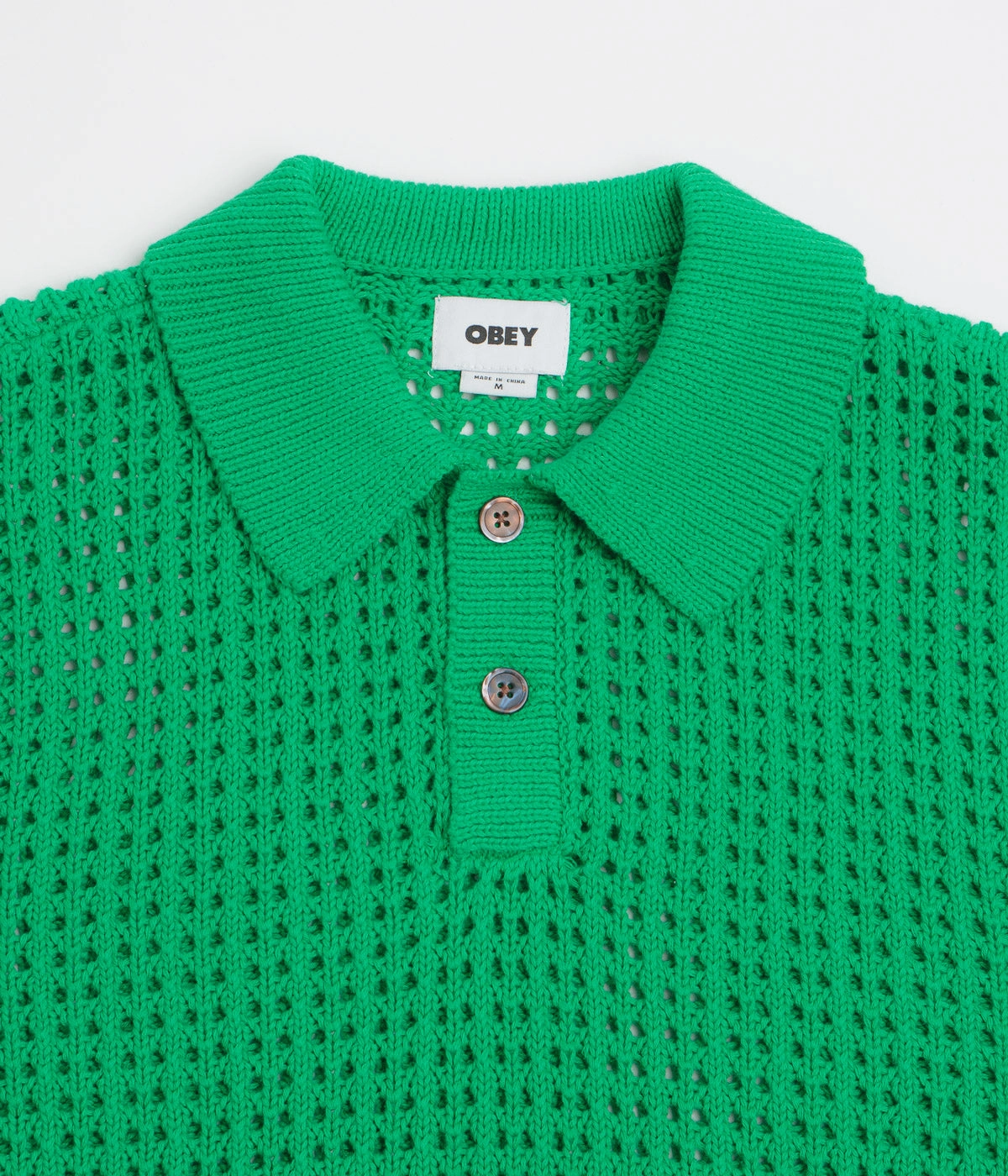 Non Restrictive Armhole Obey Kody Polo Shirt - Green