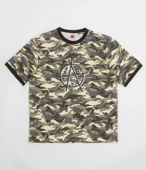 Soft and Flexible Baglady Bagarchy Ringer T-Shirt - Sand Camo